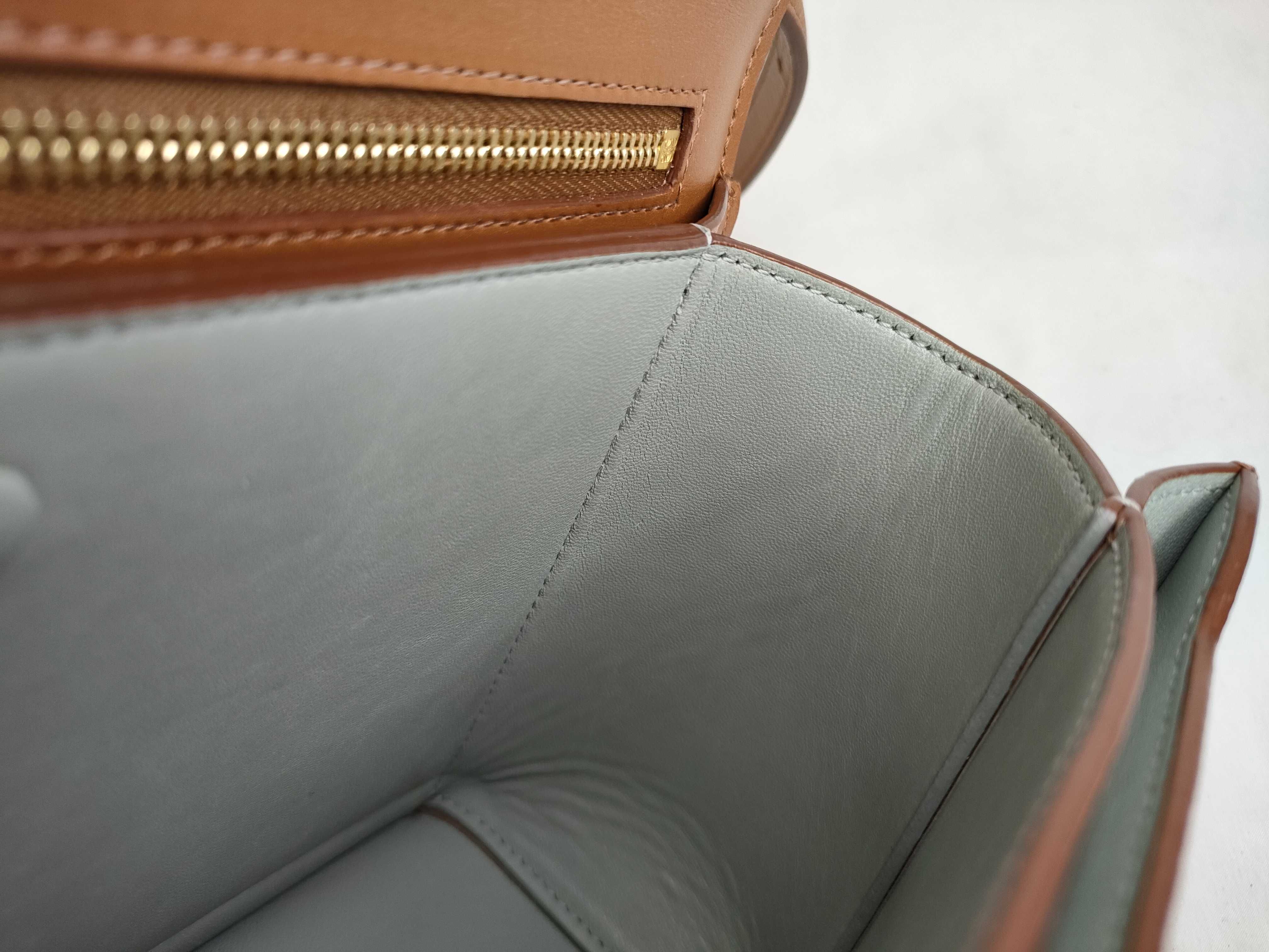 Barcelona Leather Shoulder Bag, Brown — view 9