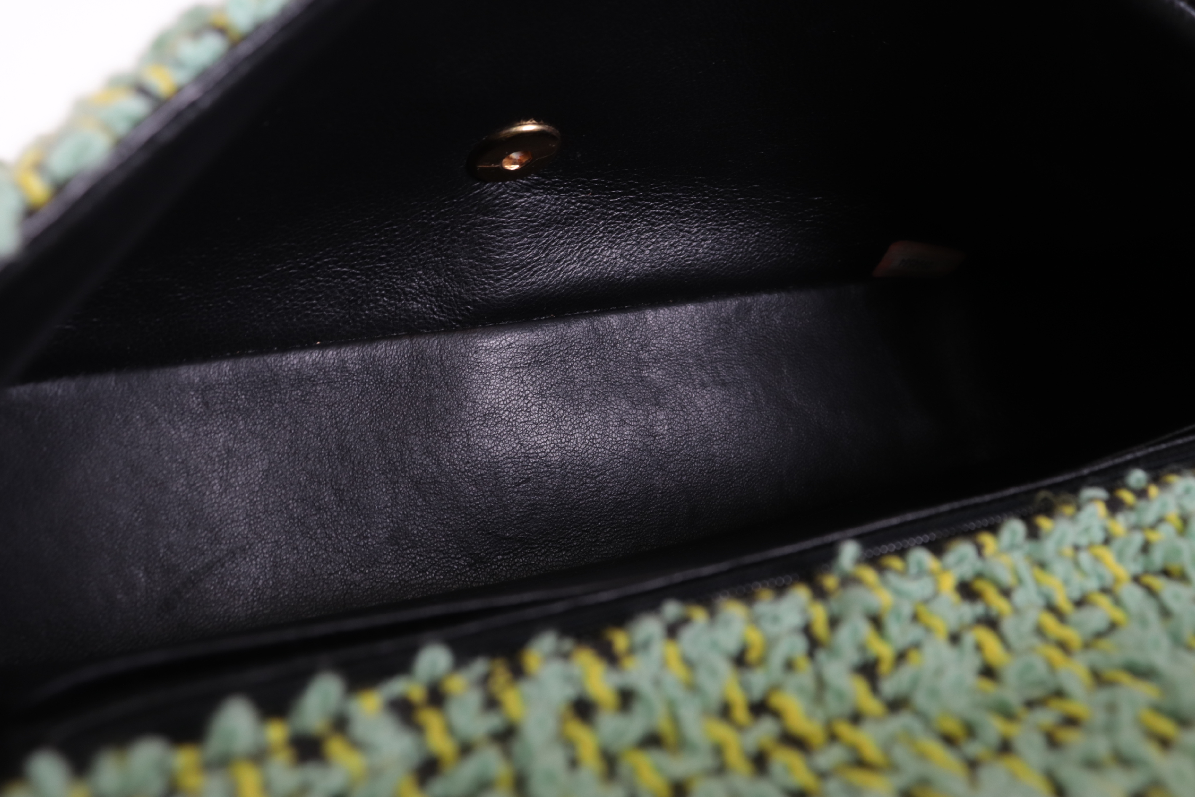 Tweed Parent-Child Bag, Green, Series 2, Handbag — view 11