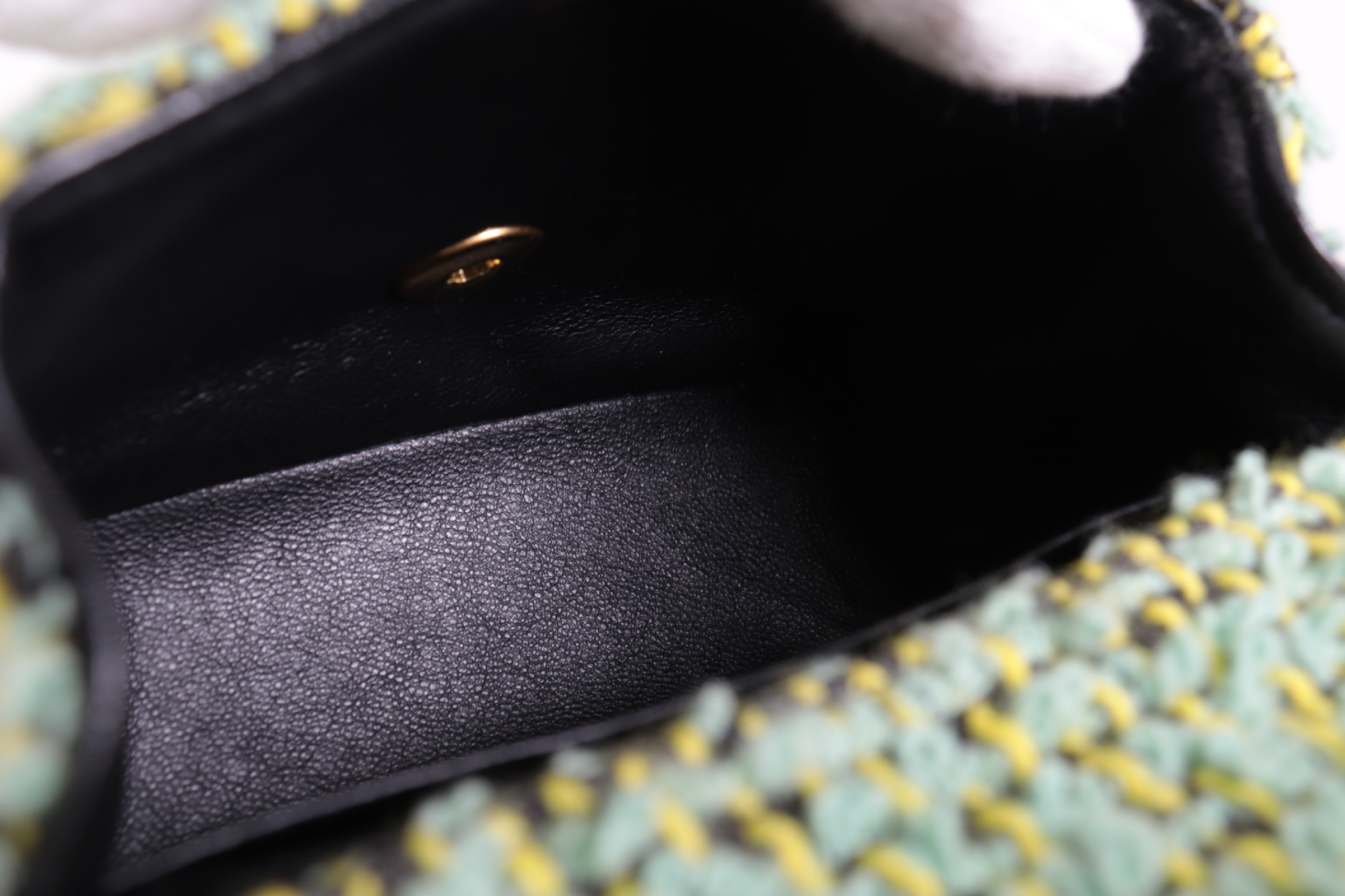 Tweed Parent-Child Bag, Green, Series 2, Handbag — view 12