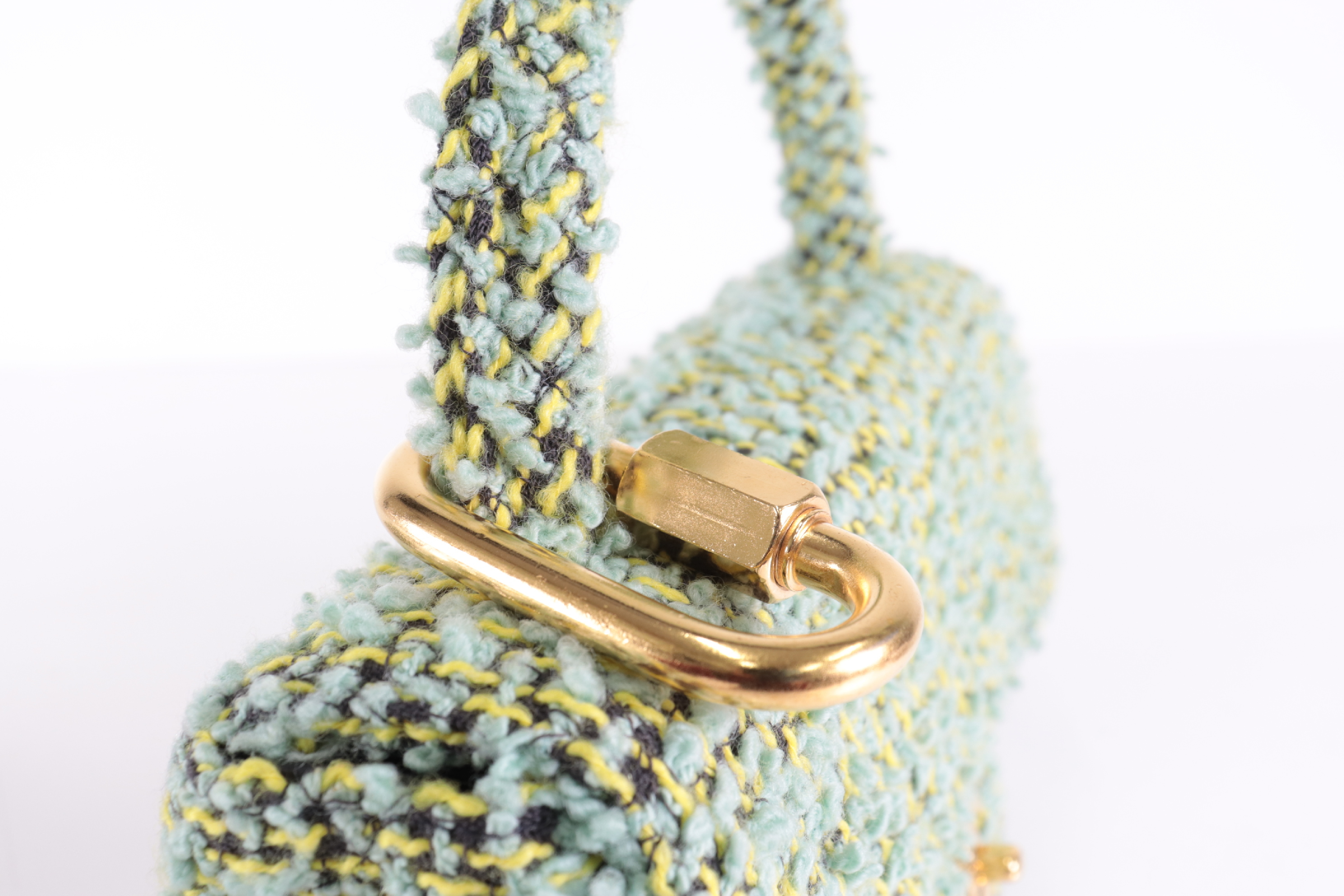 Tweed Parent-Child Bag, Green, Series 2, Handbag — view 8