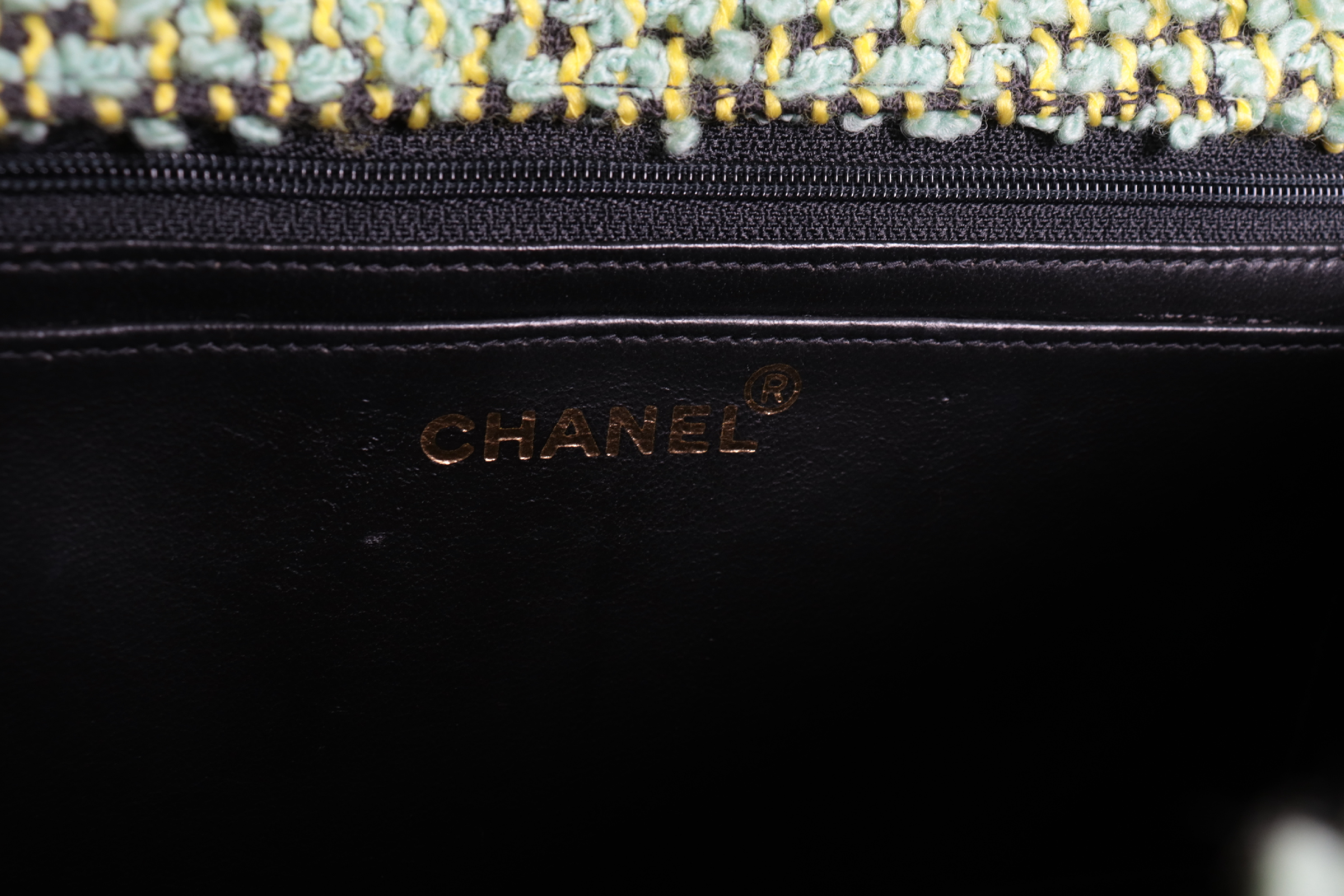 Tweed Parent-Child Bag, Green, Series 2, Handbag — view 10