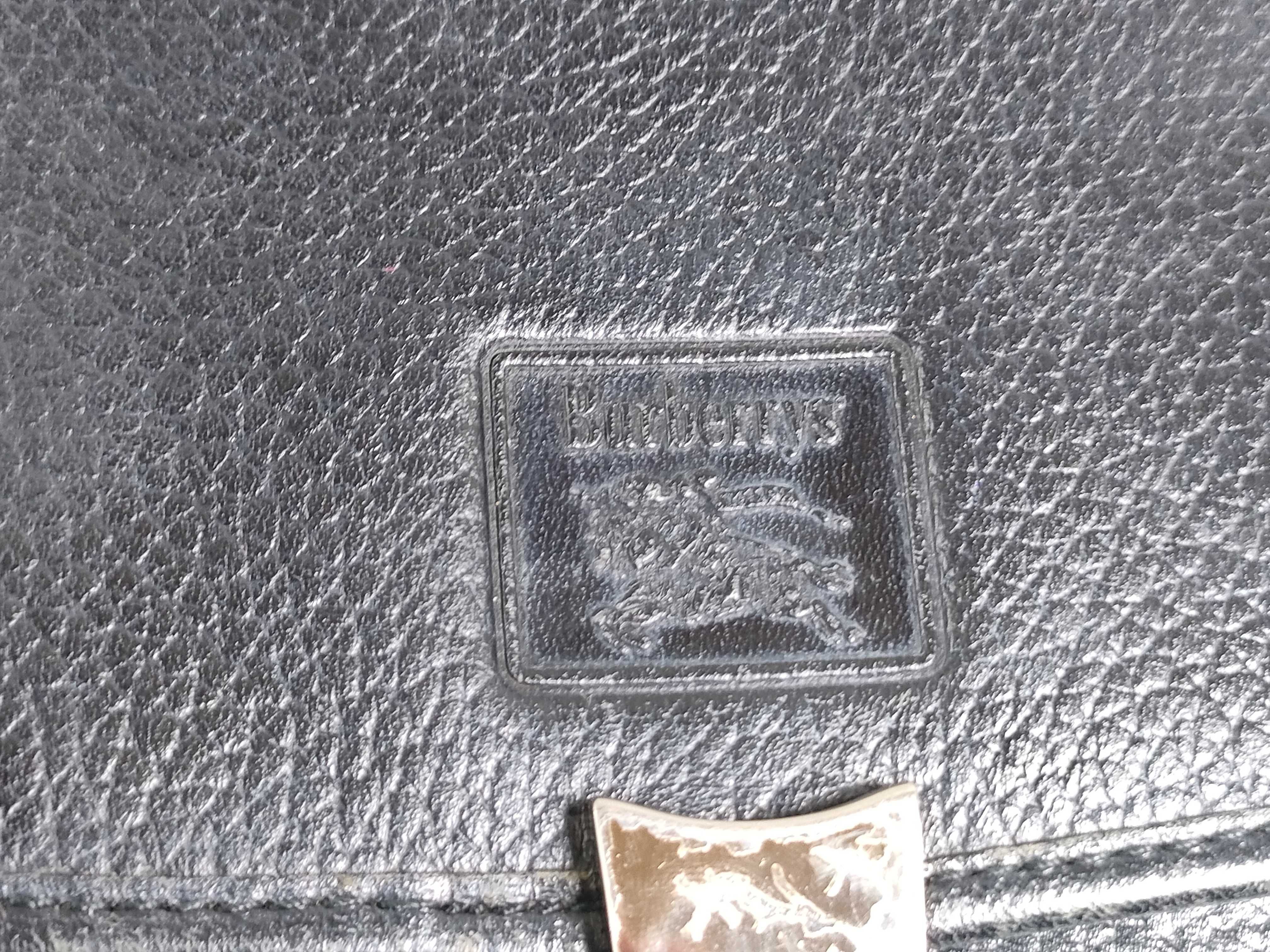 Burberrys Burberry Handbag Shoulder Bag 2-Way Black Leather Nova Check Handbag — view 14