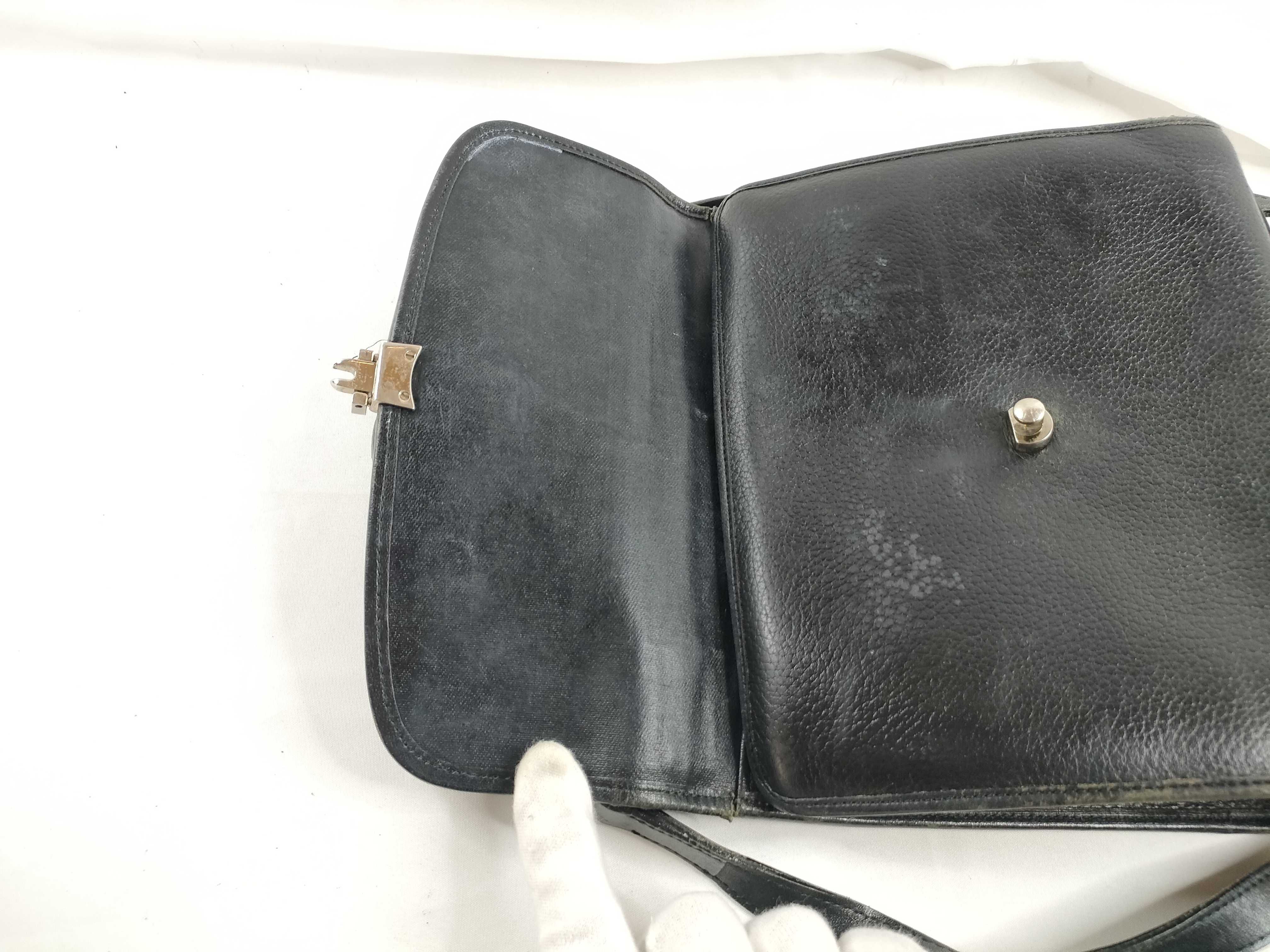 Burberrys Burberry Handbag Shoulder Bag 2-Way Black Leather Nova Check Handbag — view 9