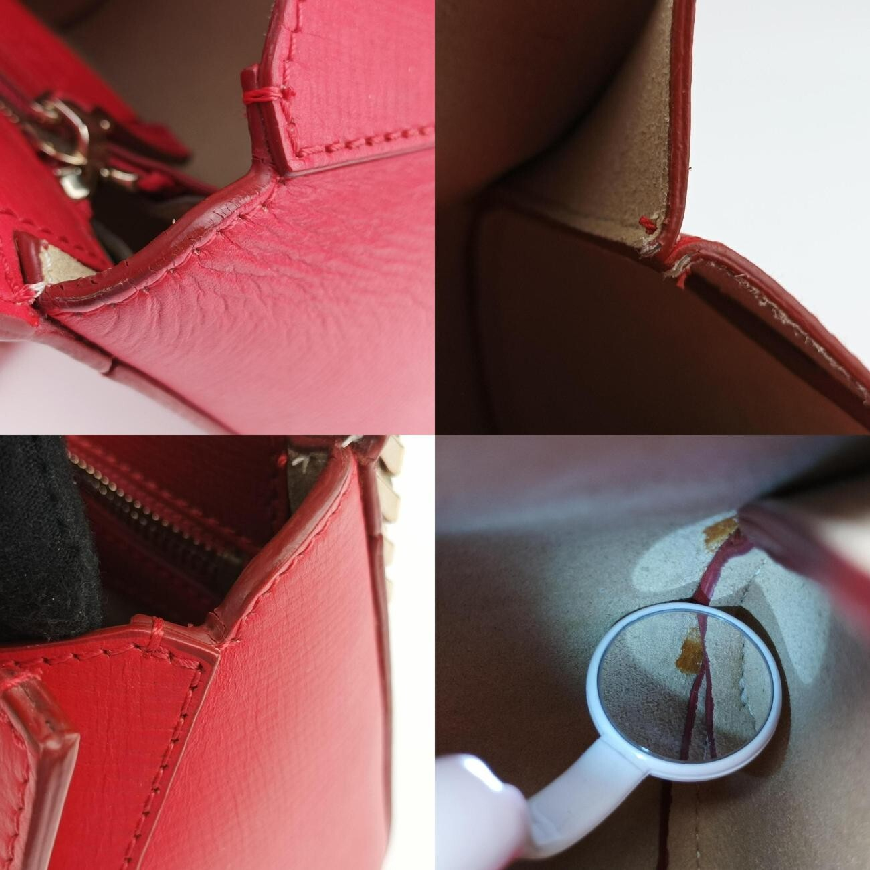 Pandora red leather ZE F 1106 shoulder bag — view 9