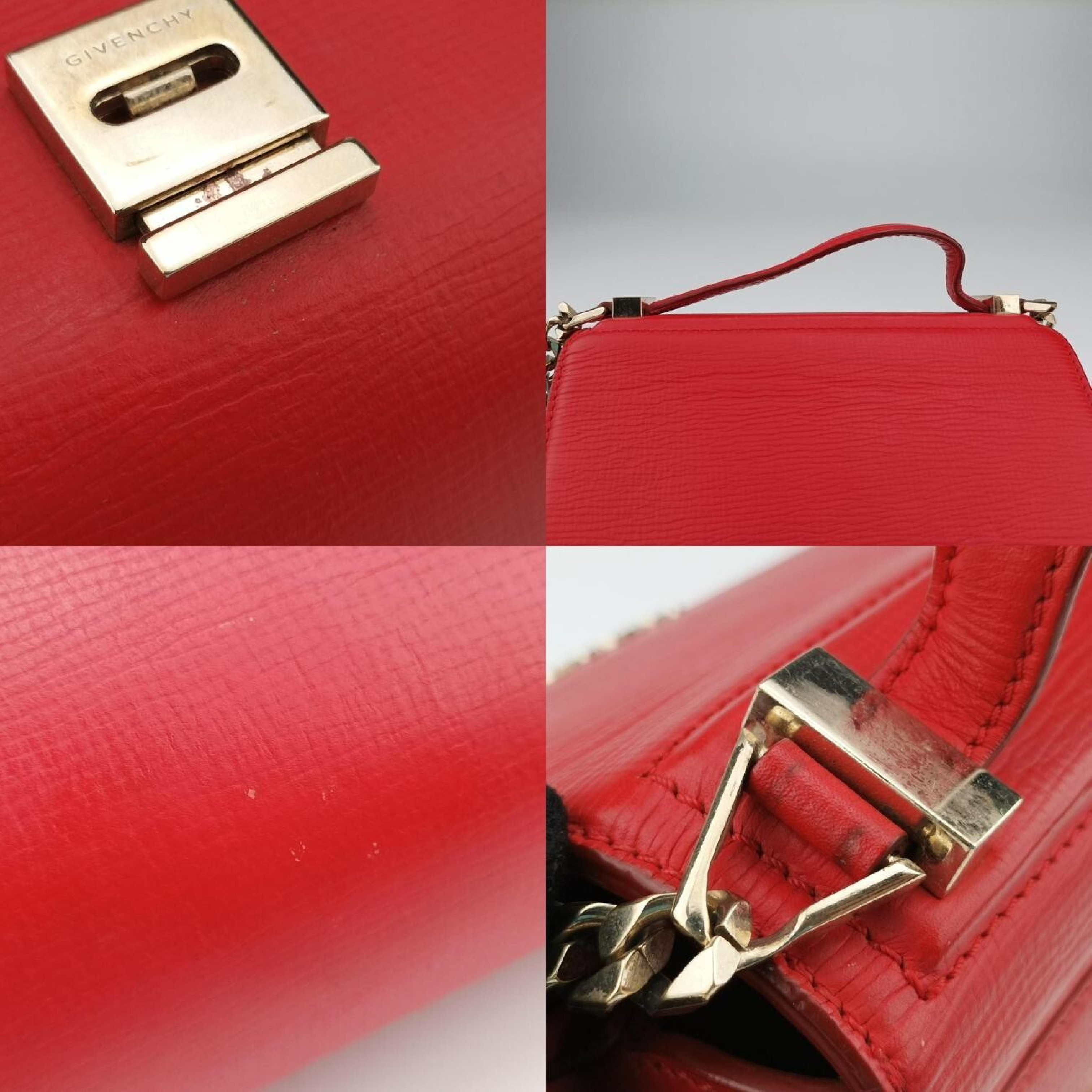 Pandora red leather ZE F 1106 shoulder bag — view 10