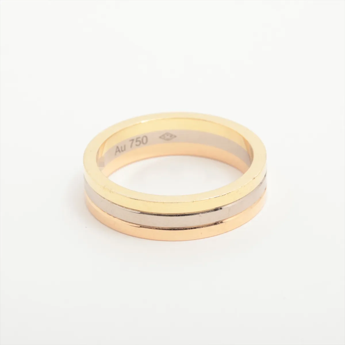 Vendôme Louis Cartier Ring 750 (YG x PG x WG) 6.6g Size 53 YNP652 (Dents) — view 2