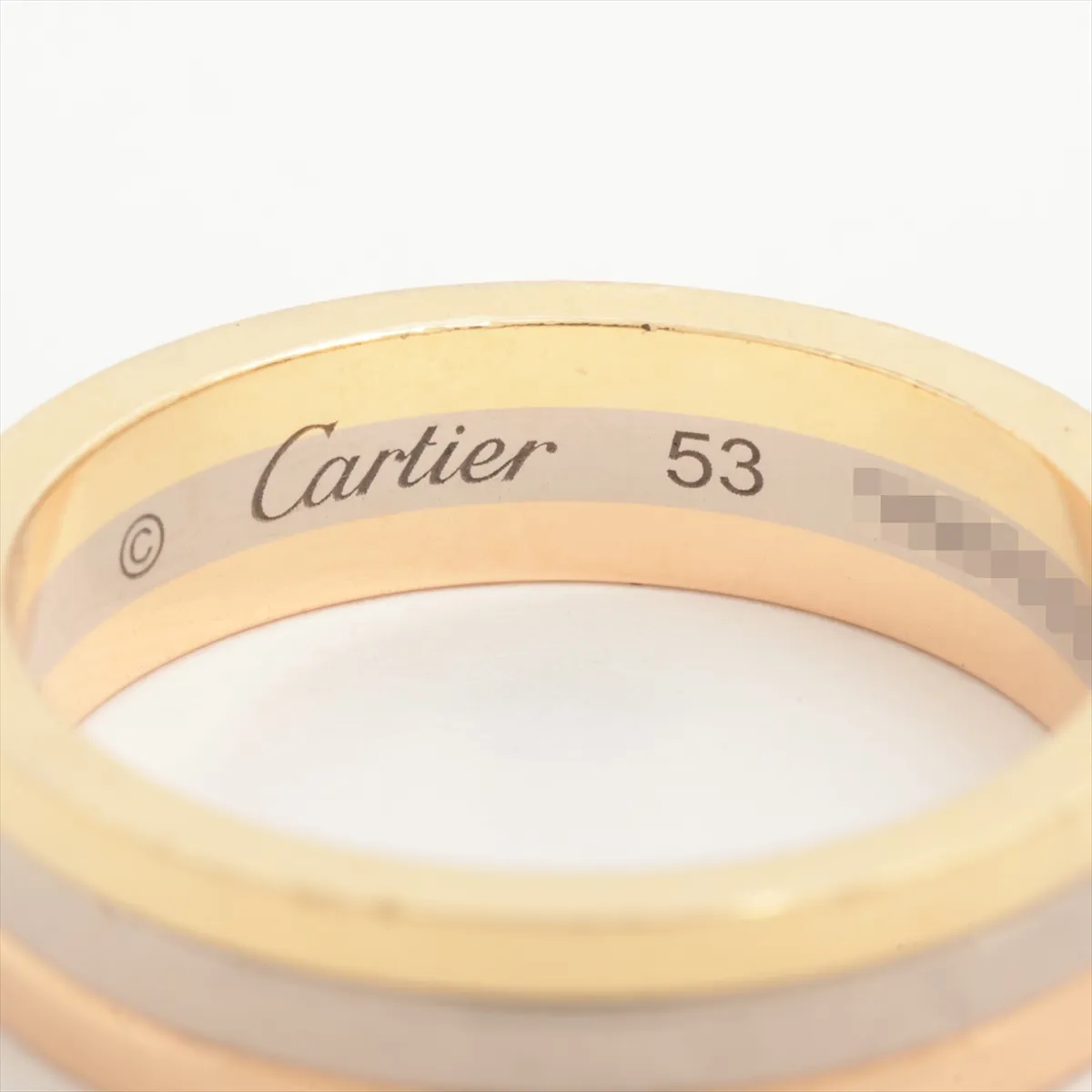 Vendôme Louis Cartier Ring 750 (YG x PG x WG) 6.6g Size 53 YNP652 (Dents) — view 3