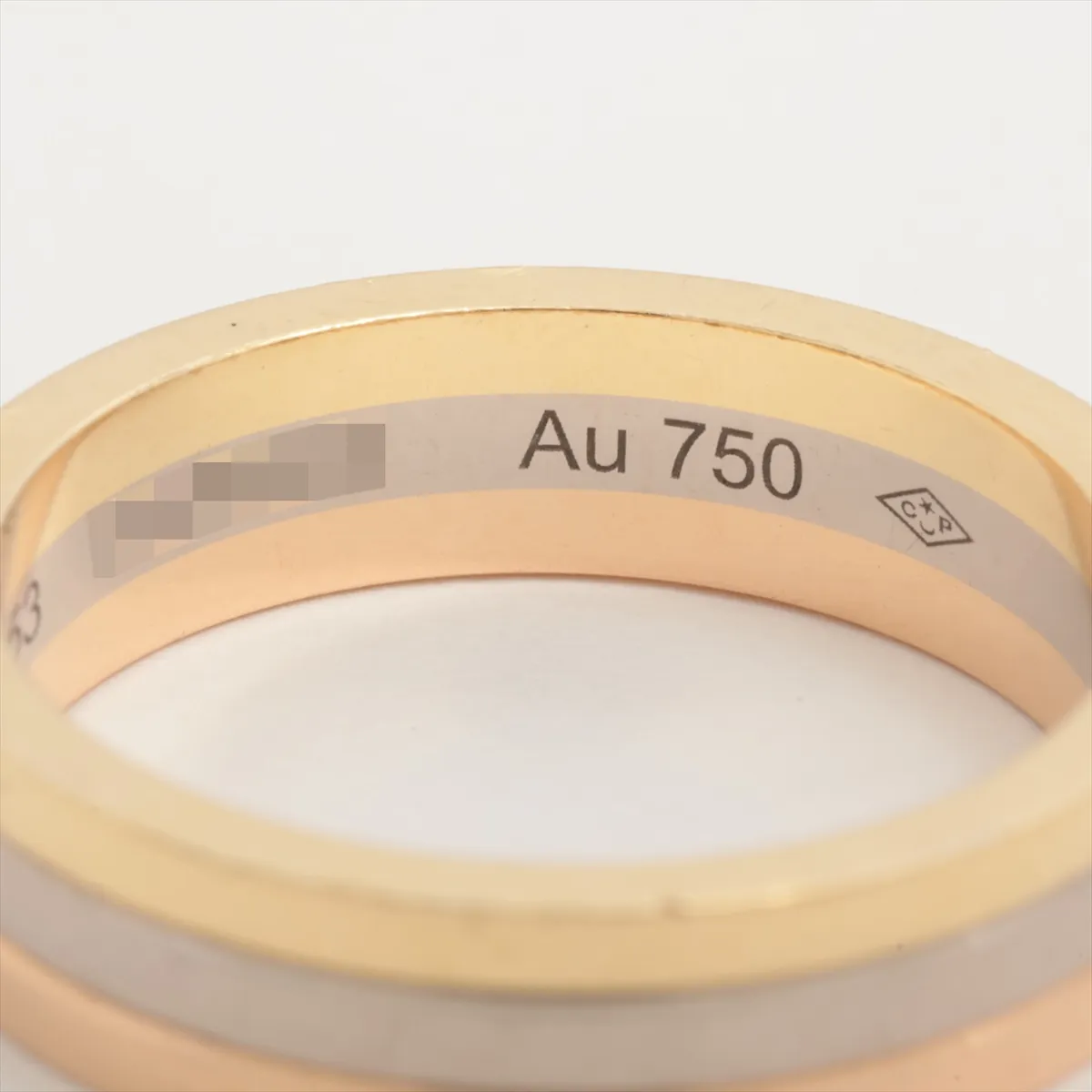 Vendôme Louis Cartier Ring 750 (YG x PG x WG) 6.6g Size 53 YNP652 (Dents) — view 4