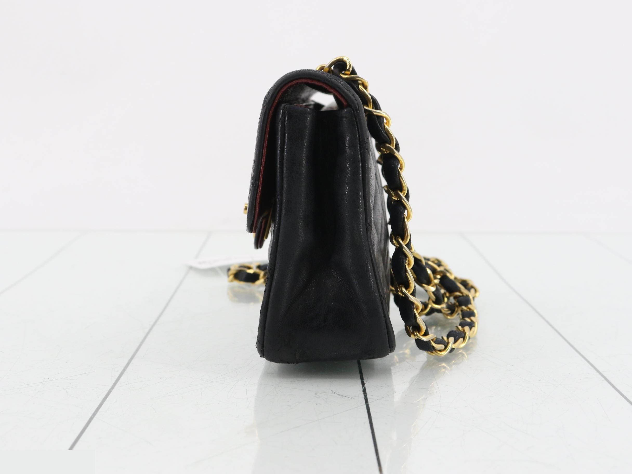 Mini Matelassé Chain Shoulder Bag with Coco Mark — view 3