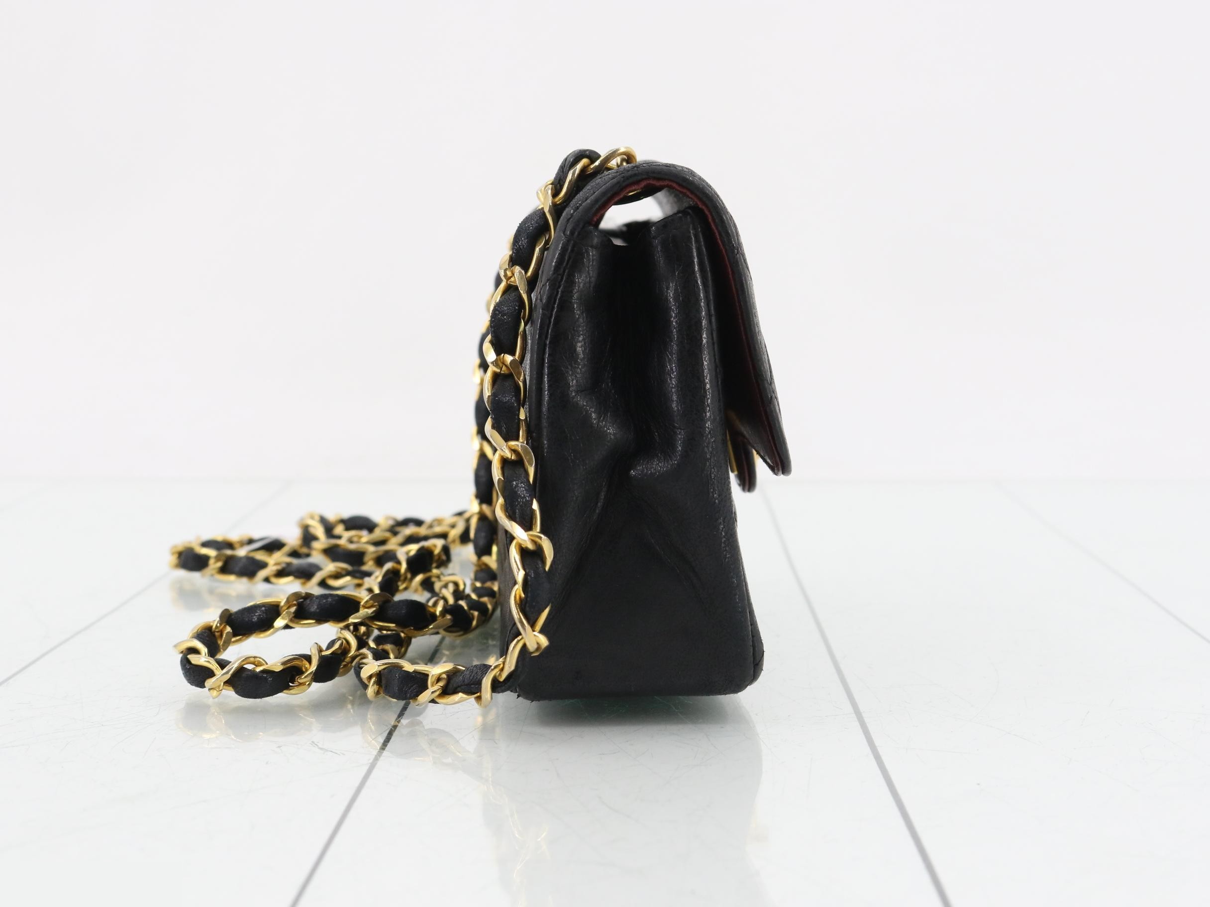Mini Matelassé Chain Shoulder Bag with Coco Mark — view 4