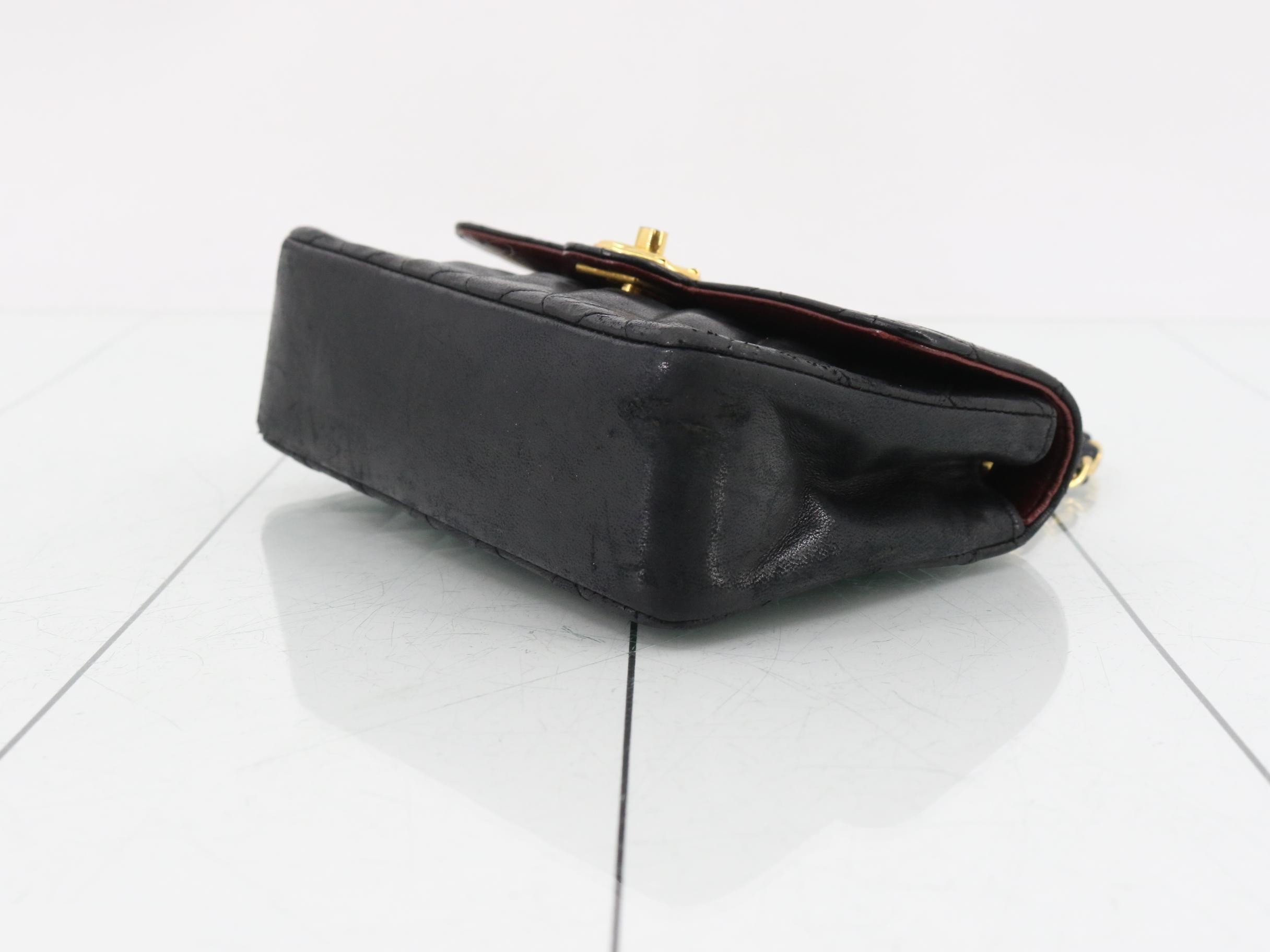 Mini Matelassé Chain Shoulder Bag with Coco Mark — view 6