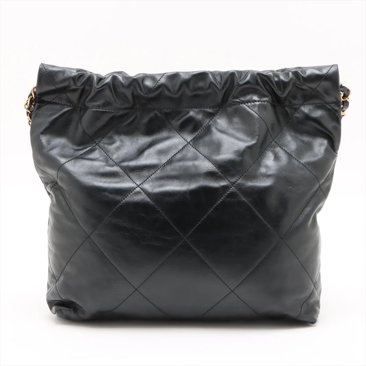 [Individually wrapped] Chanel 22 Small Leather Chain Shoulder Bag Black Gold Hardware CNPTEGA3 Random Plate AS3260 — view 2