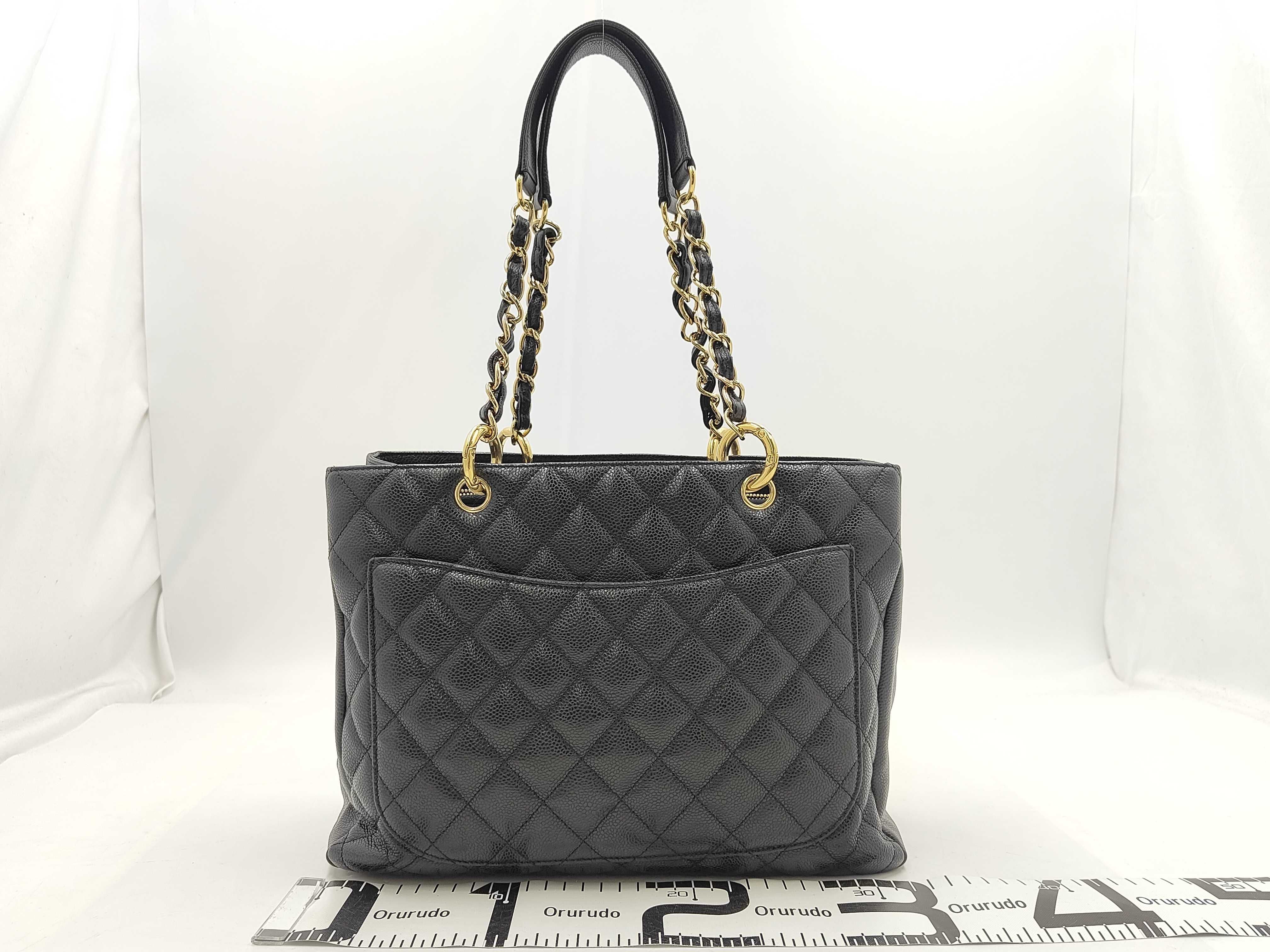 GST Caviar Skin Chain Tote Bag Shoulder Bag — view 2