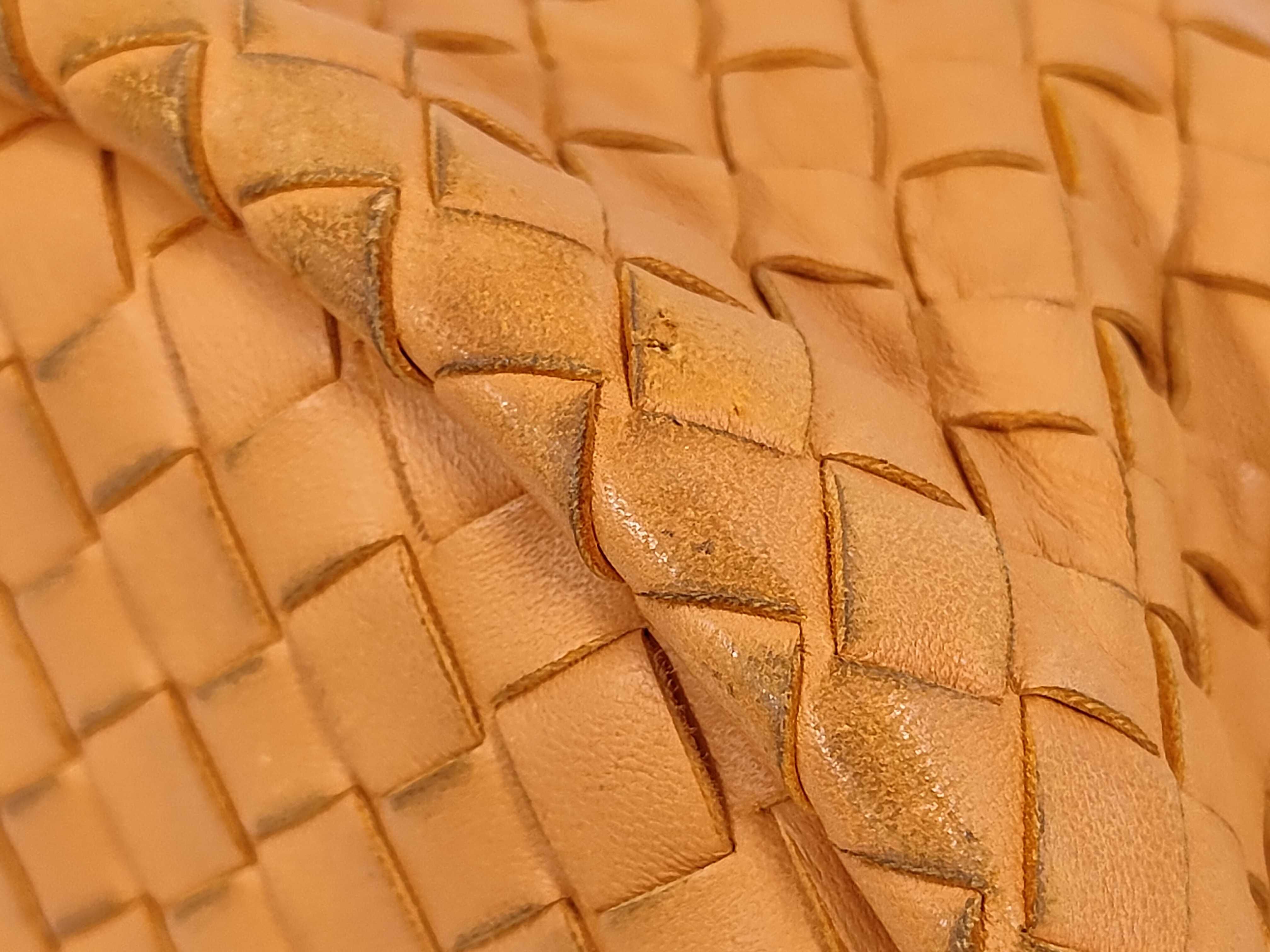 Leather Intrecciato Bucket Handbag — view 4