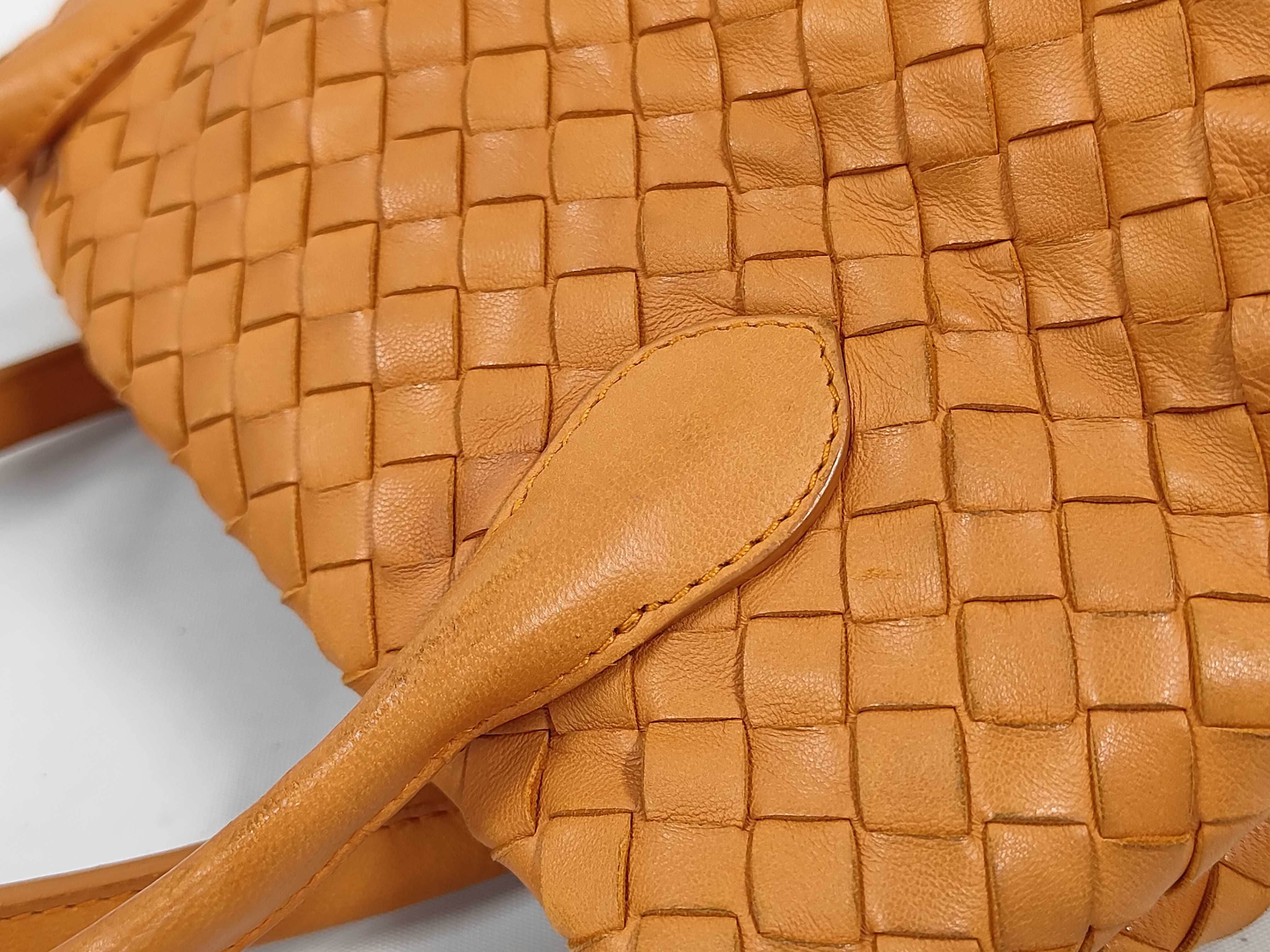 Leather Intrecciato Bucket Handbag — view 6