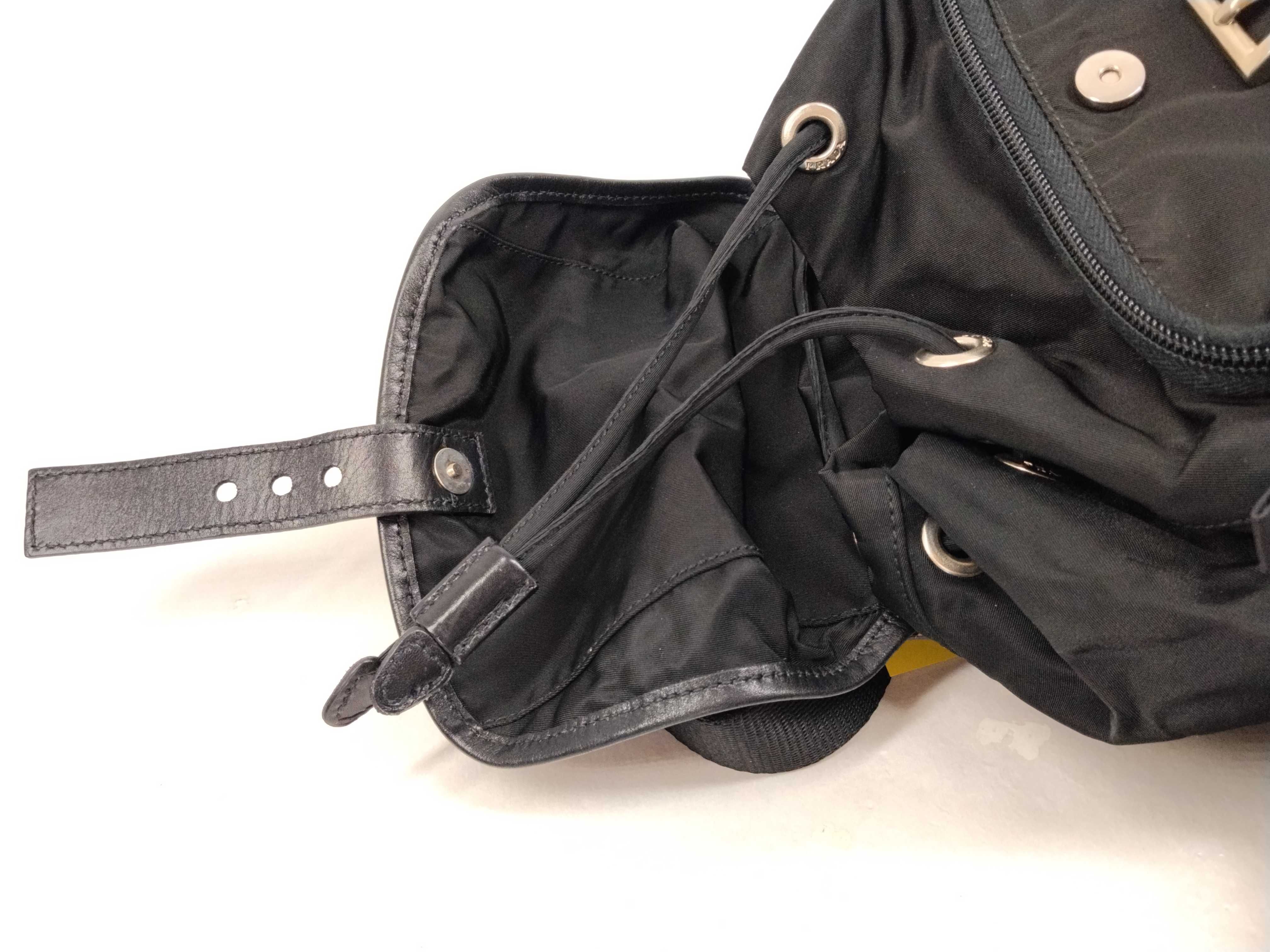 Nylon Triangle Logo Mini Backpack Rucksack — view 11
