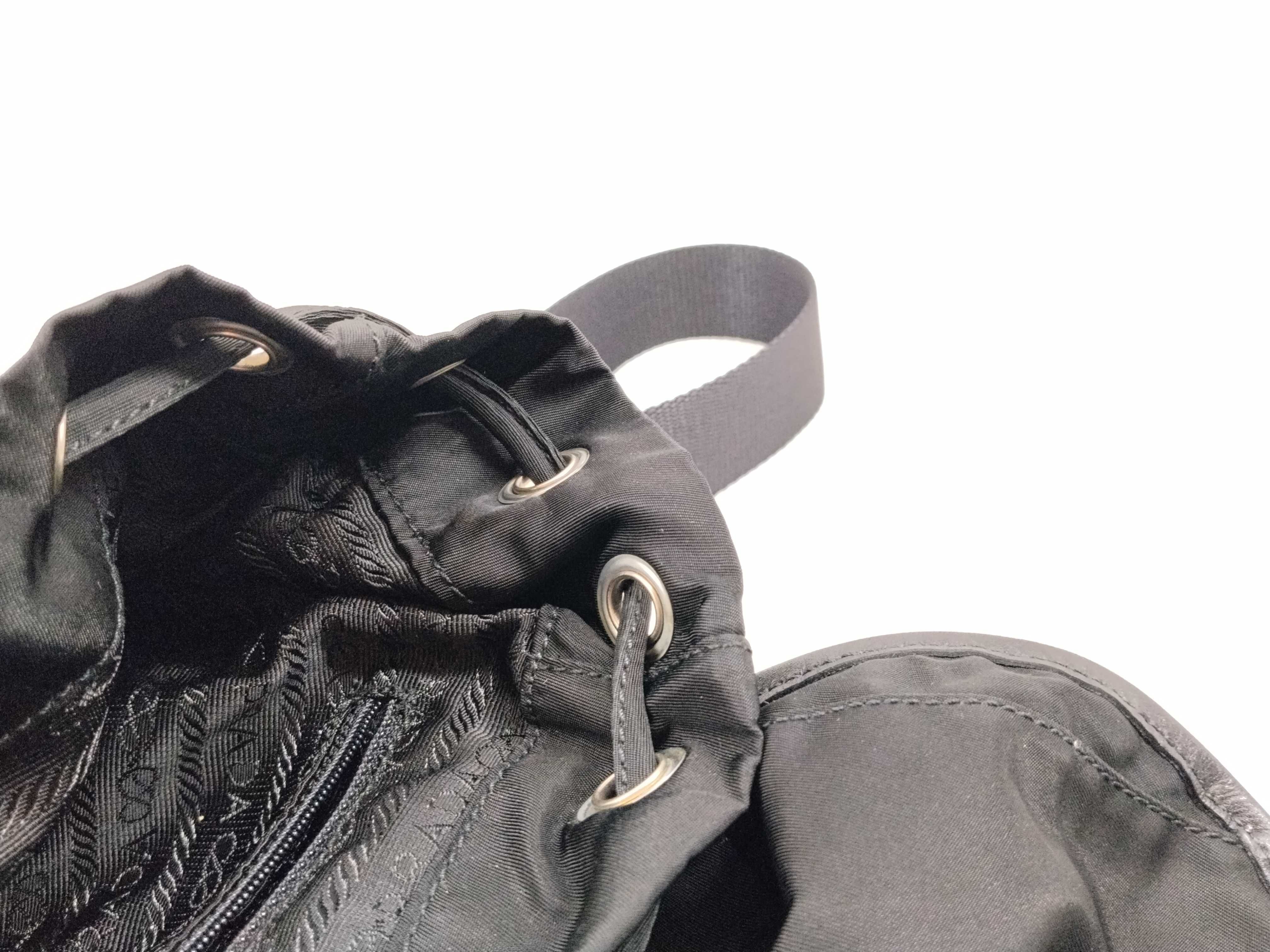 Nylon Triangle Logo Mini Backpack Rucksack — view 14