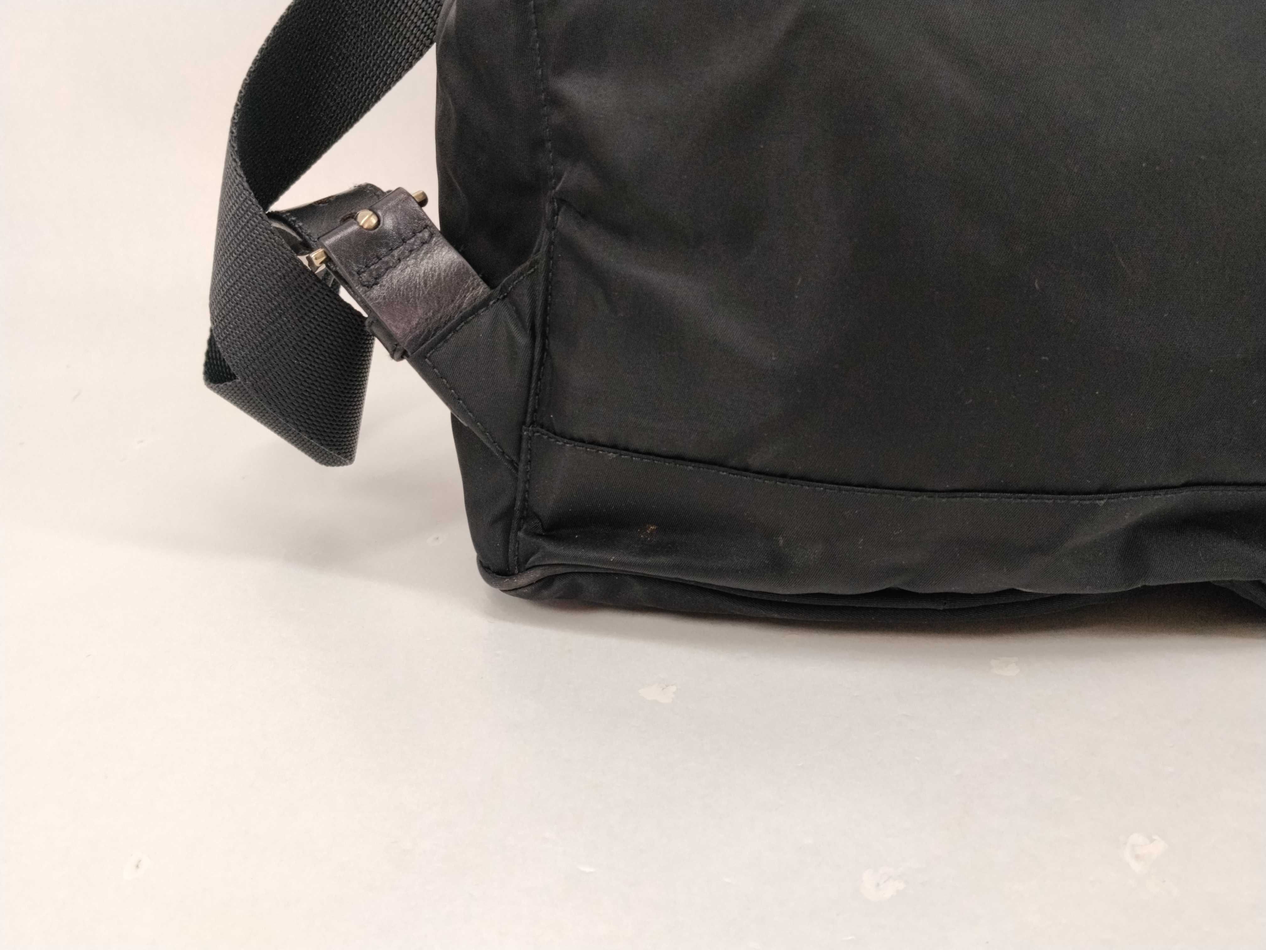Nylon Triangle Logo Mini Backpack Rucksack — view 4