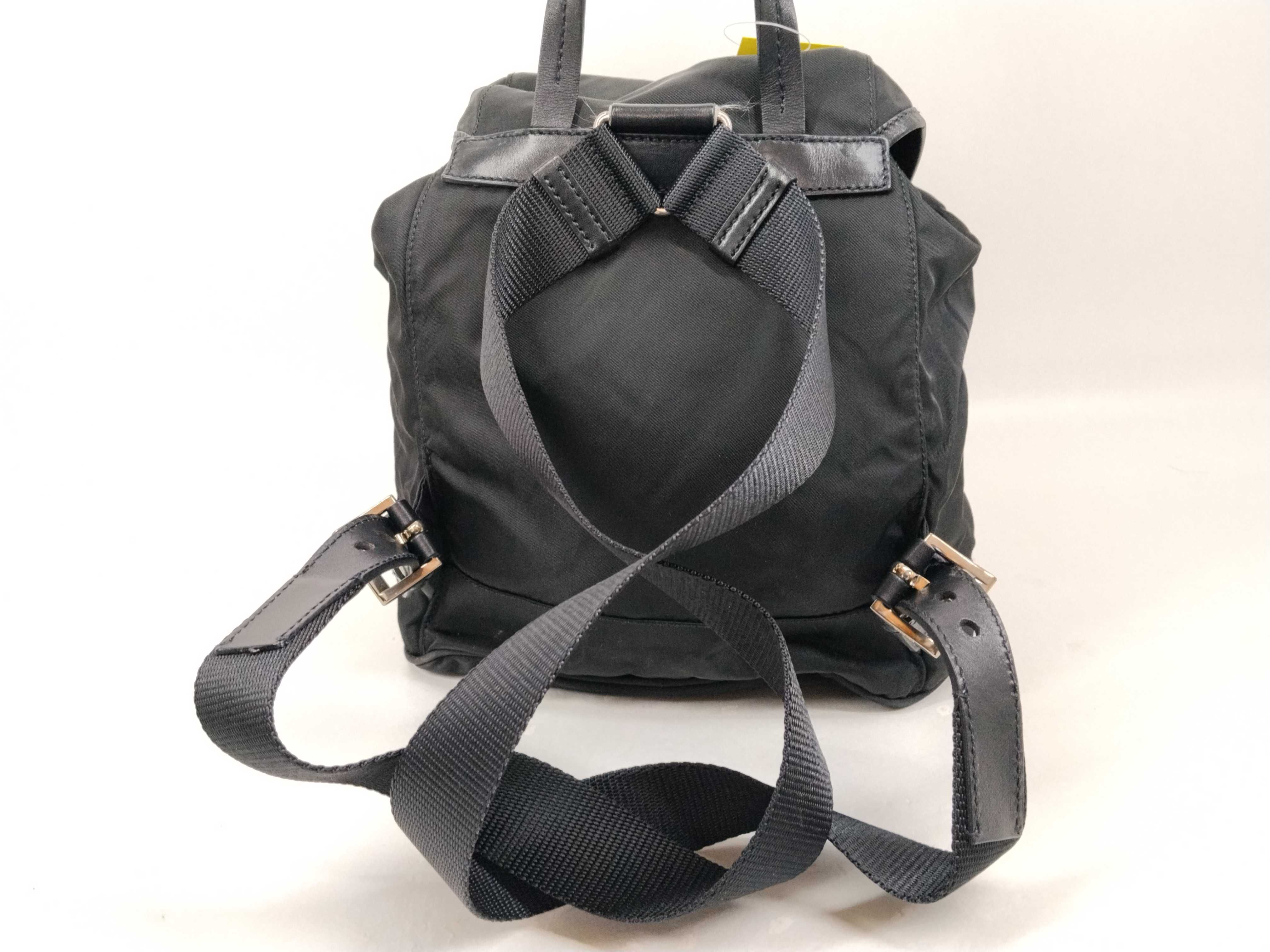 Nylon Triangle Logo Mini Backpack Rucksack — view 5