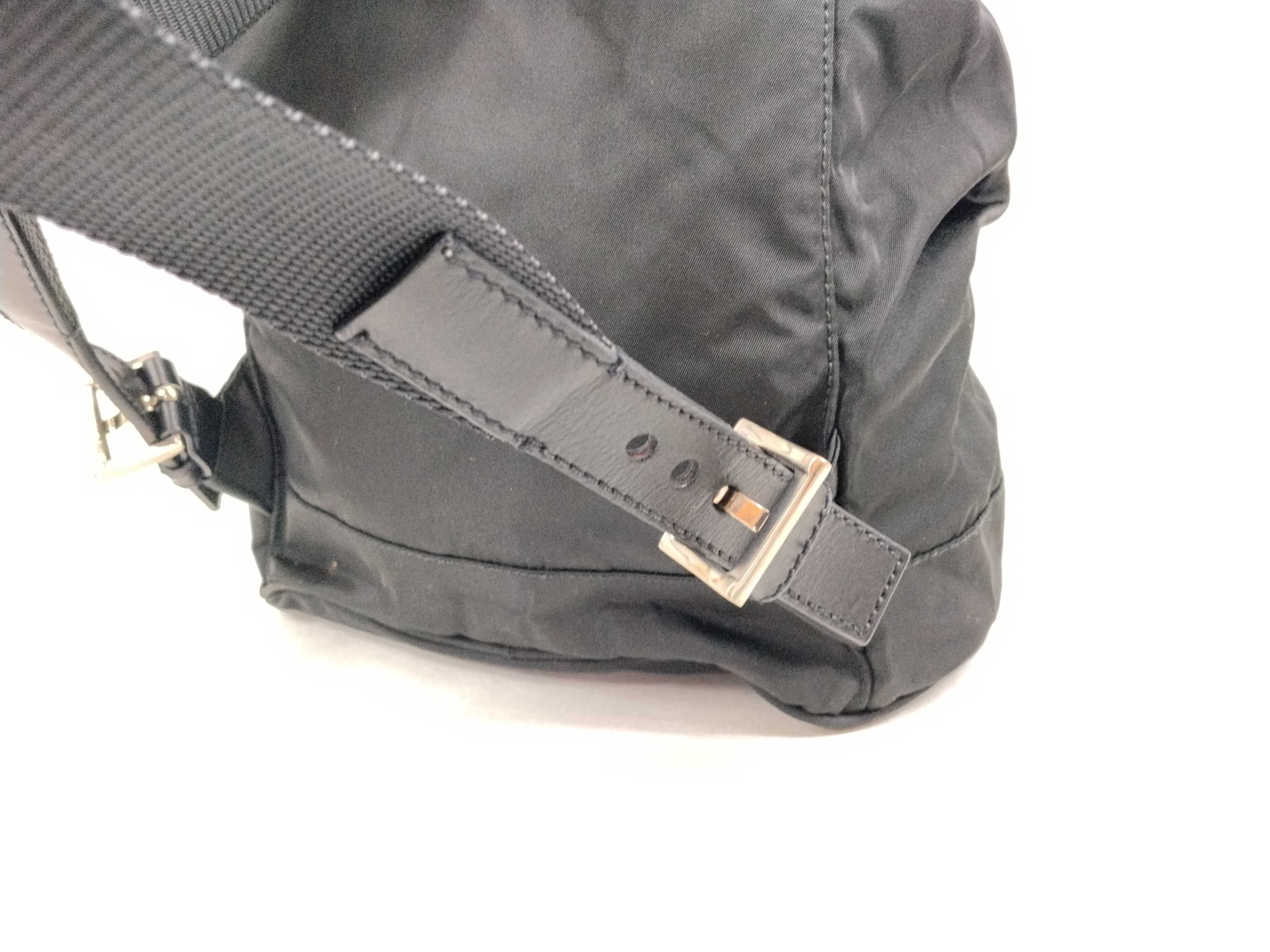 Nylon Triangle Logo Mini Backpack Rucksack — view 6