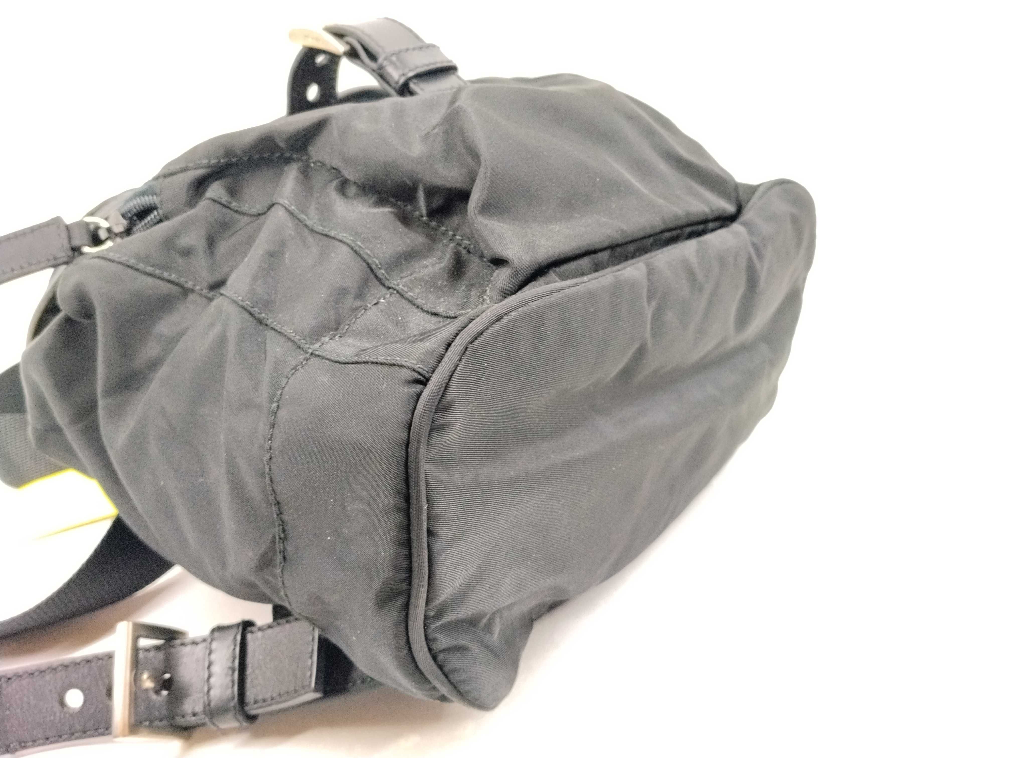 Nylon Triangle Logo Mini Backpack Rucksack — view 7