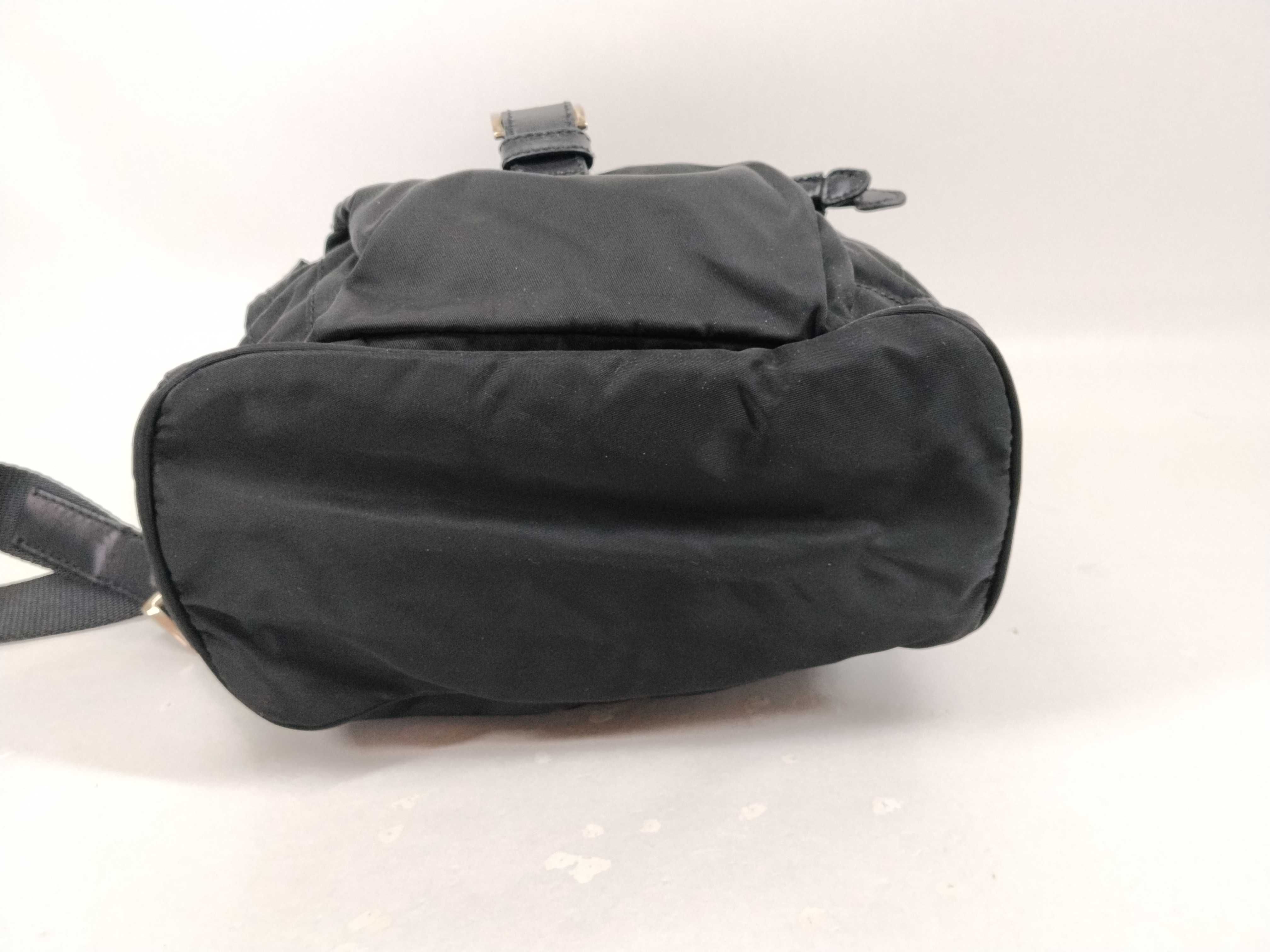 Nylon Triangle Logo Mini Backpack Rucksack — view 8