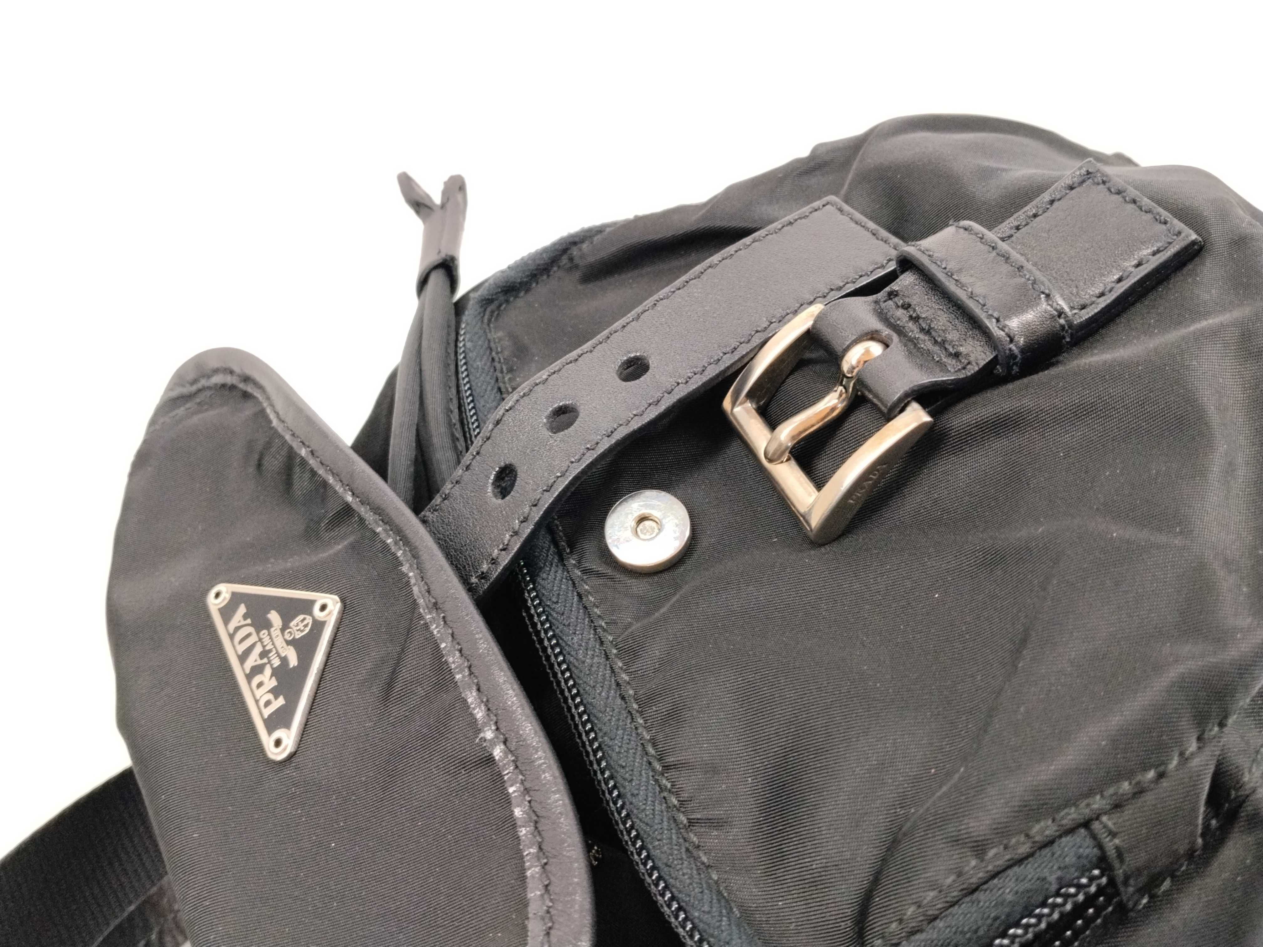 Nylon Triangle Logo Mini Backpack Rucksack — view 10