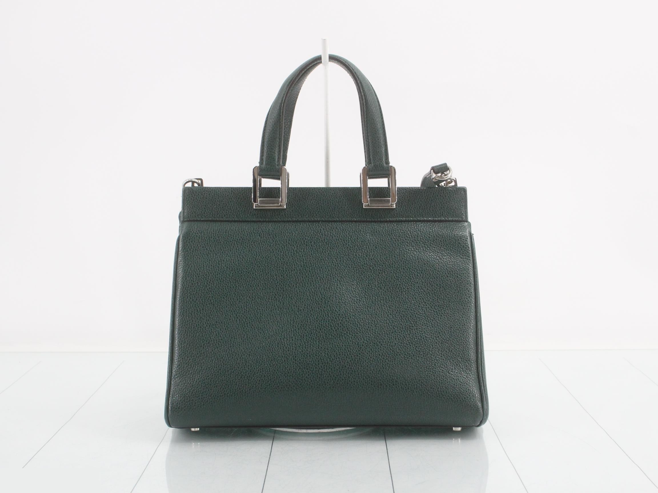 Zumi Leather 2-Way Shoulder/Handbag, Green — view 2
