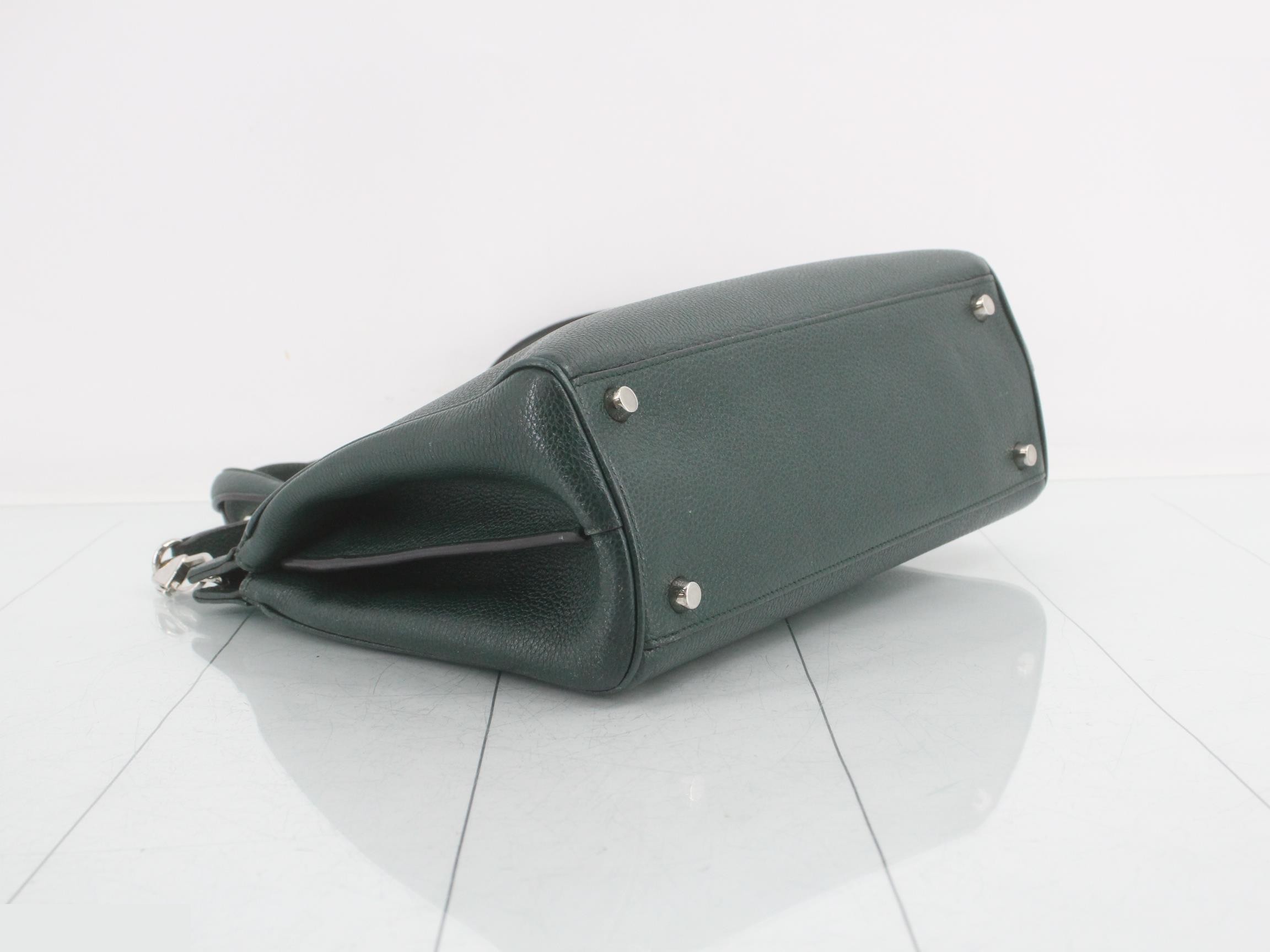 Zumi Leather 2-Way Shoulder/Handbag, Green — view 5