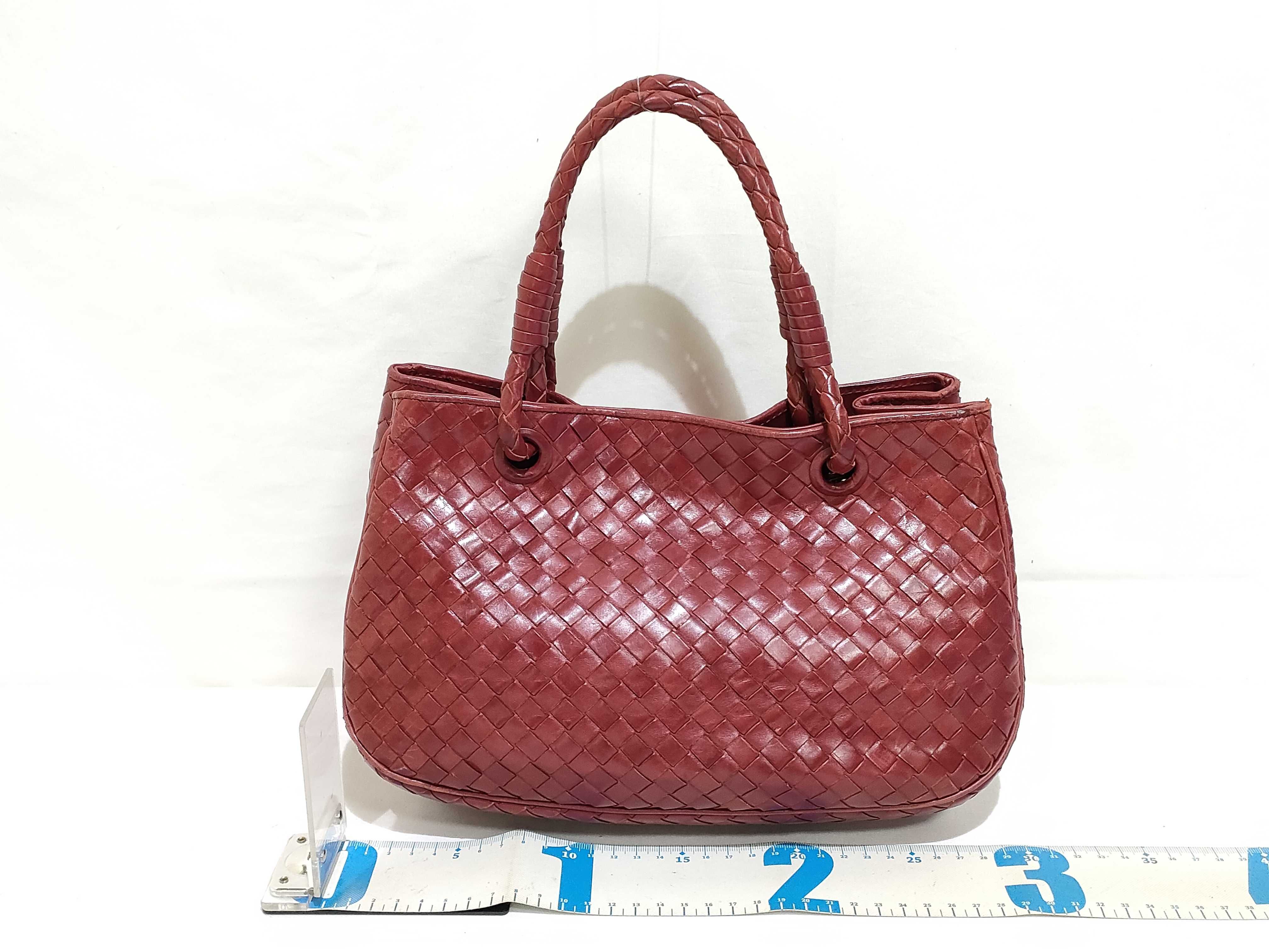 Intrecciato PH - Intecciato Leather Top Handbag Red — view 2