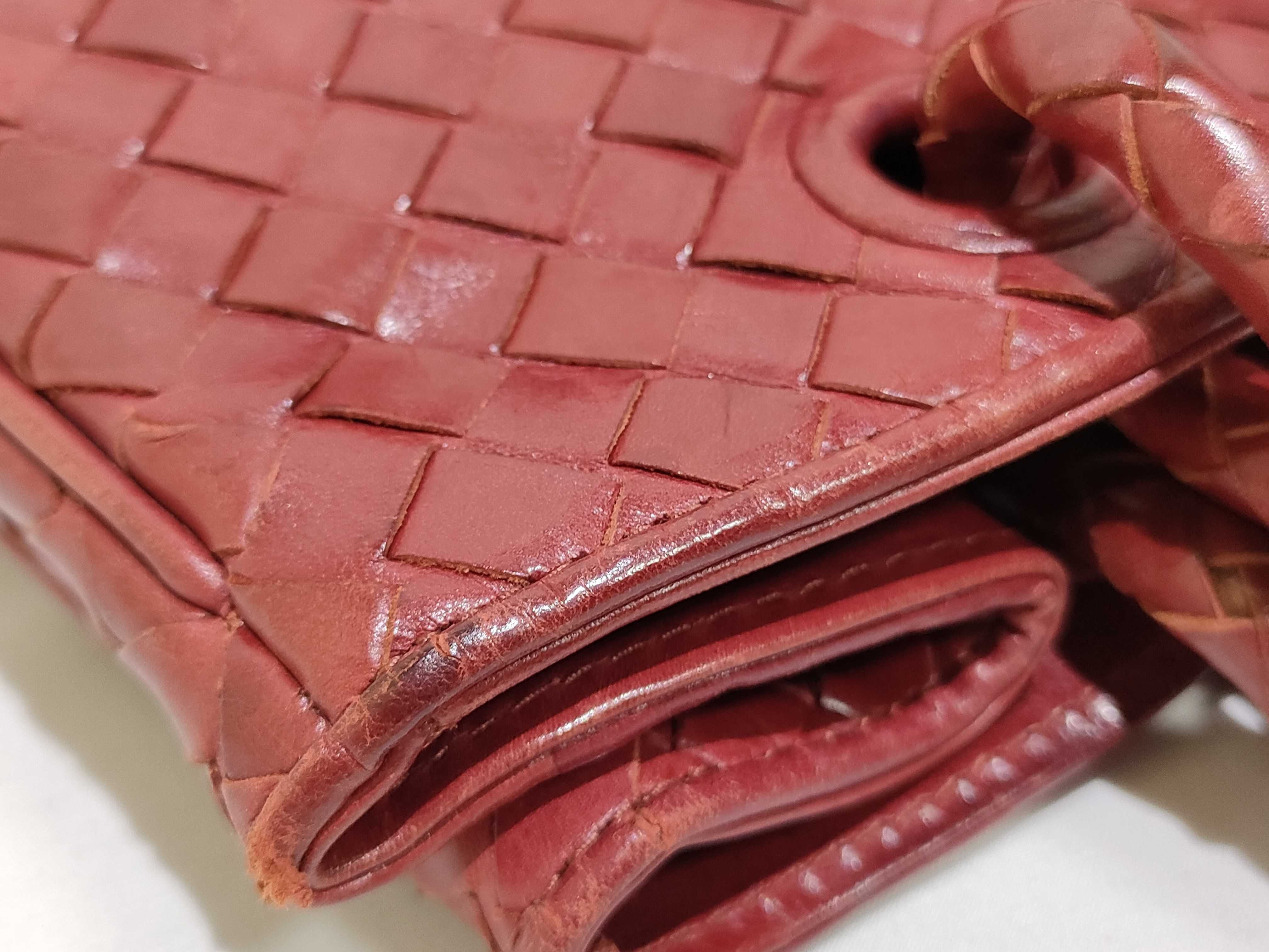 Intrecciato PH - Intecciato Leather Top Handbag Red — view 13