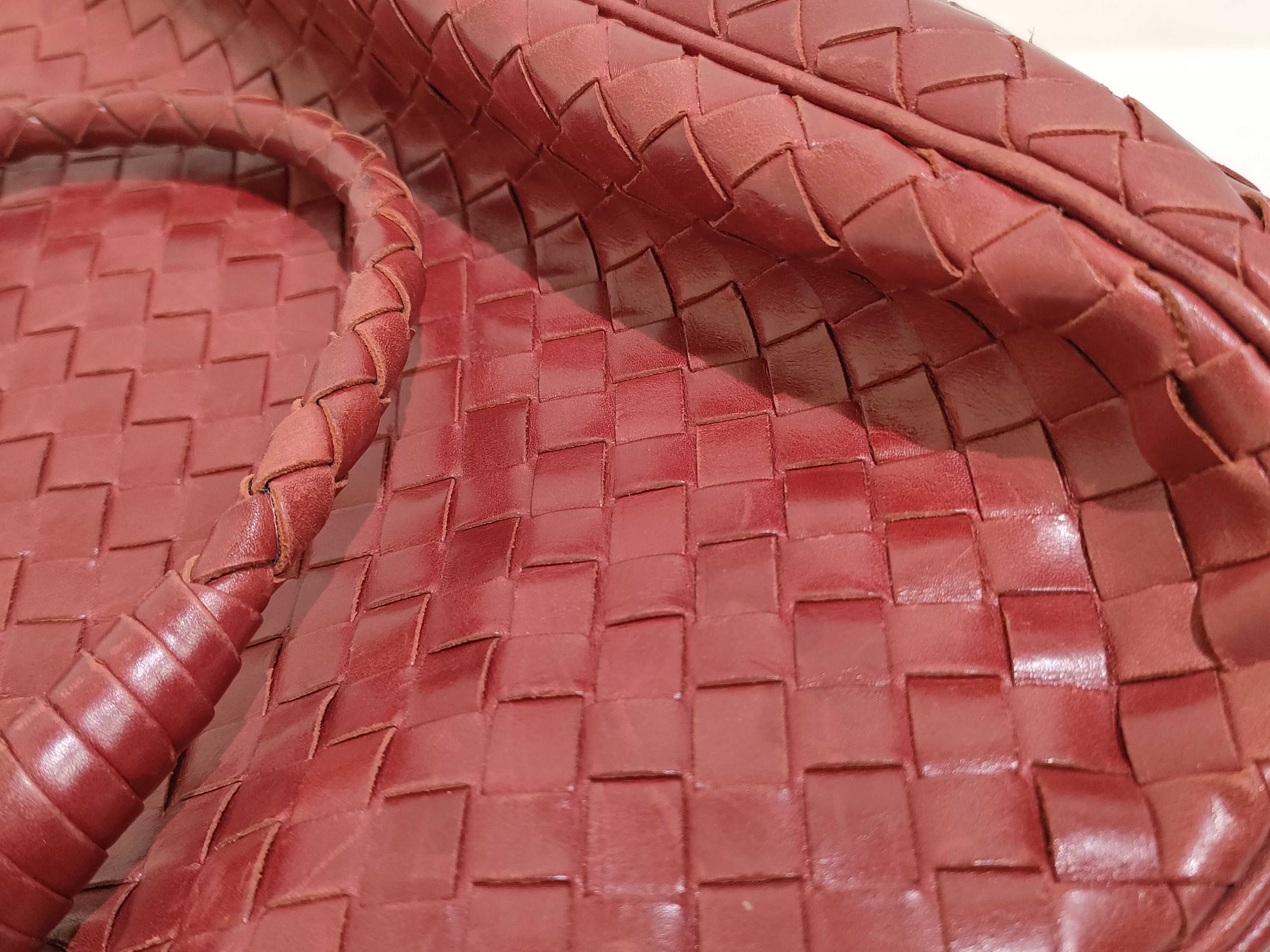 Intrecciato PH - Intecciato Leather Top Handbag Red — view 15
