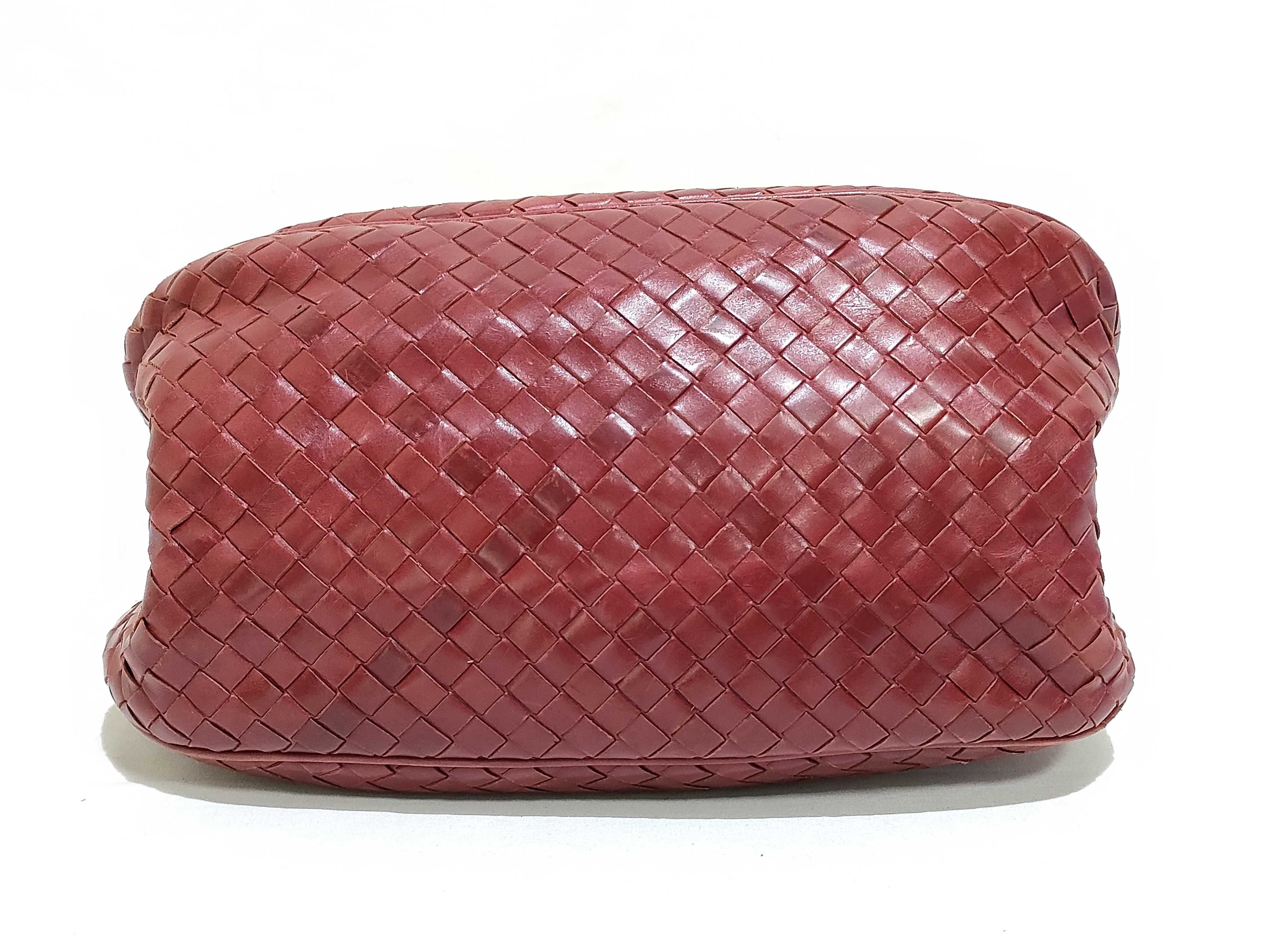 Intrecciato PH - Intecciato Leather Top Handbag Red — view 7