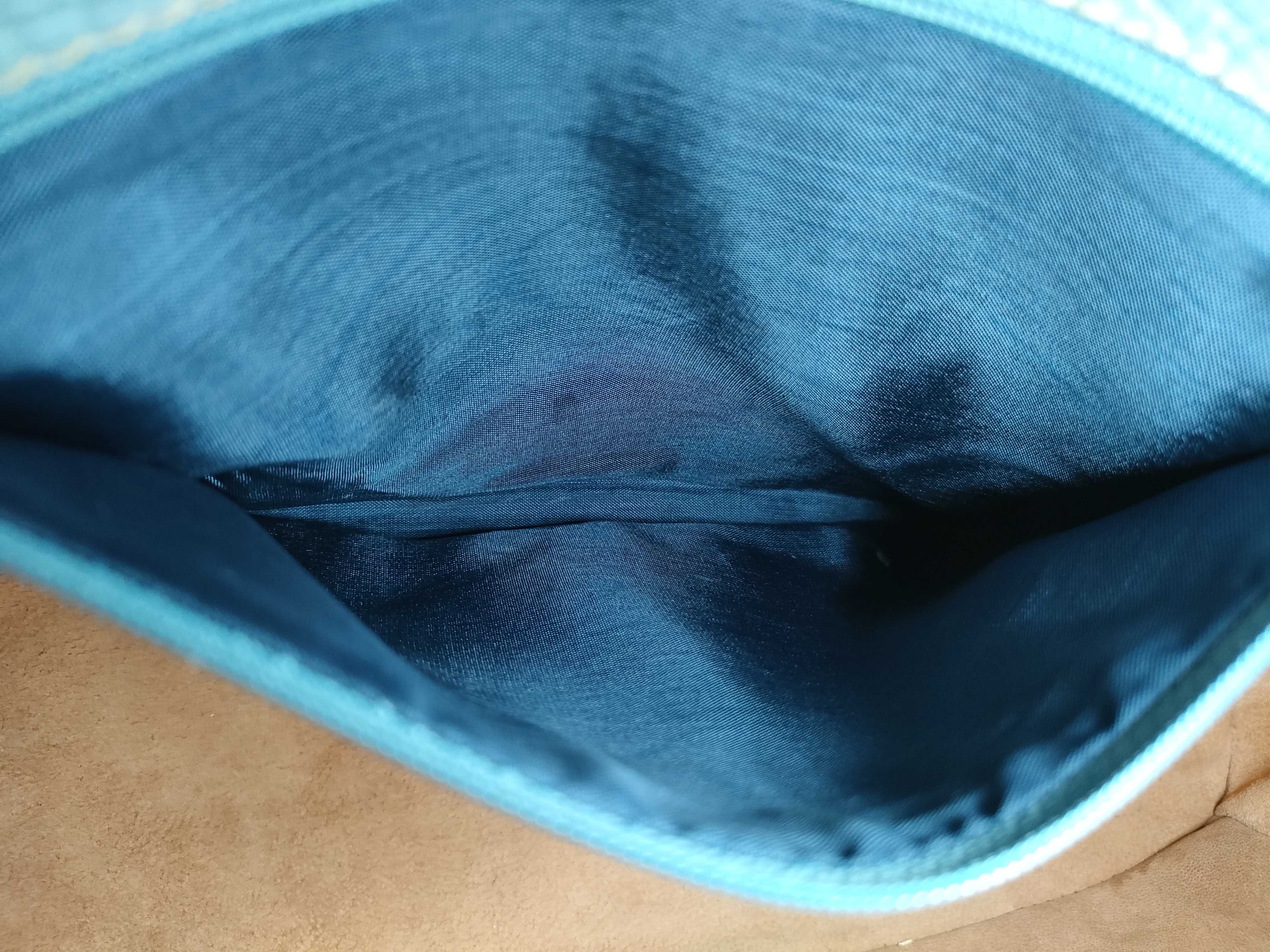 handbag, light blue leather handbag — view 13