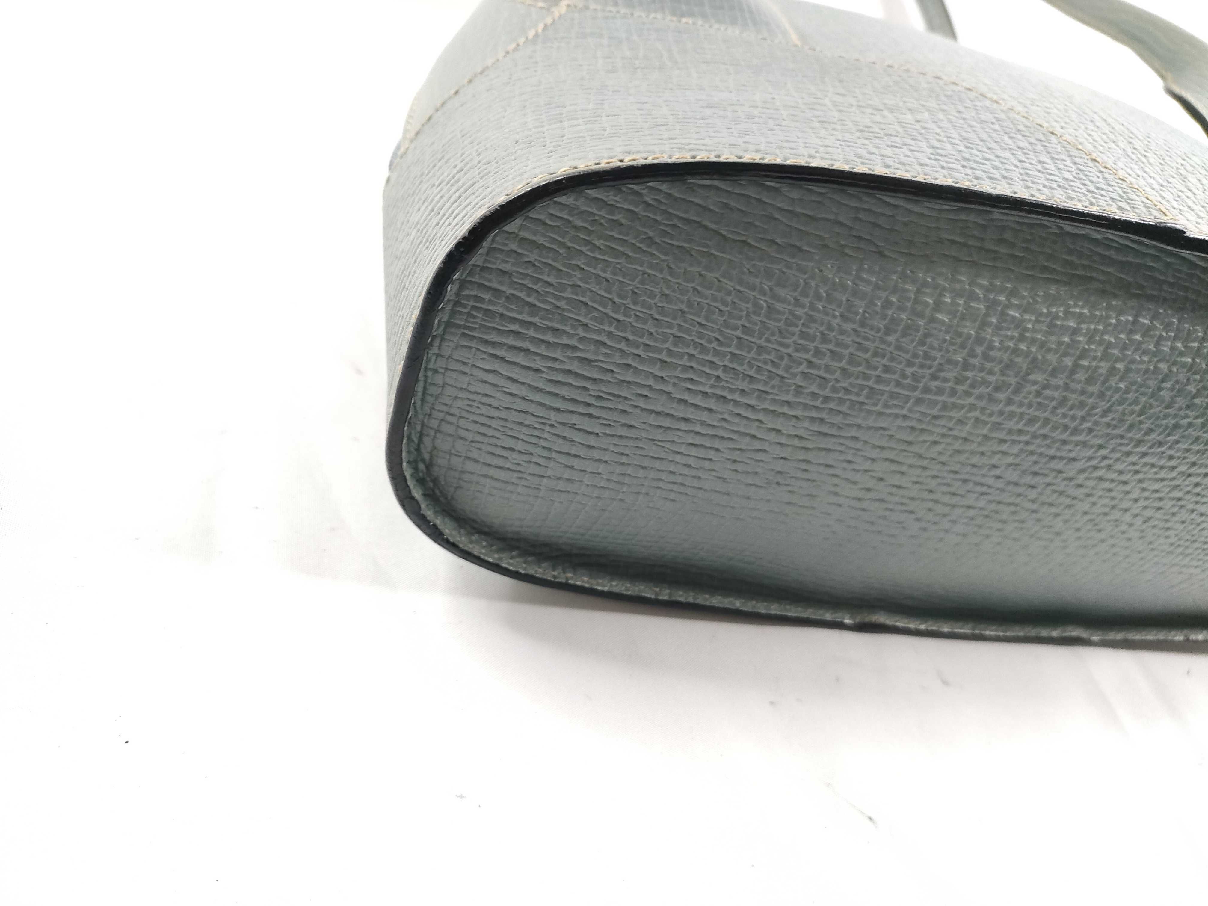 handbag, light blue leather handbag — view 3