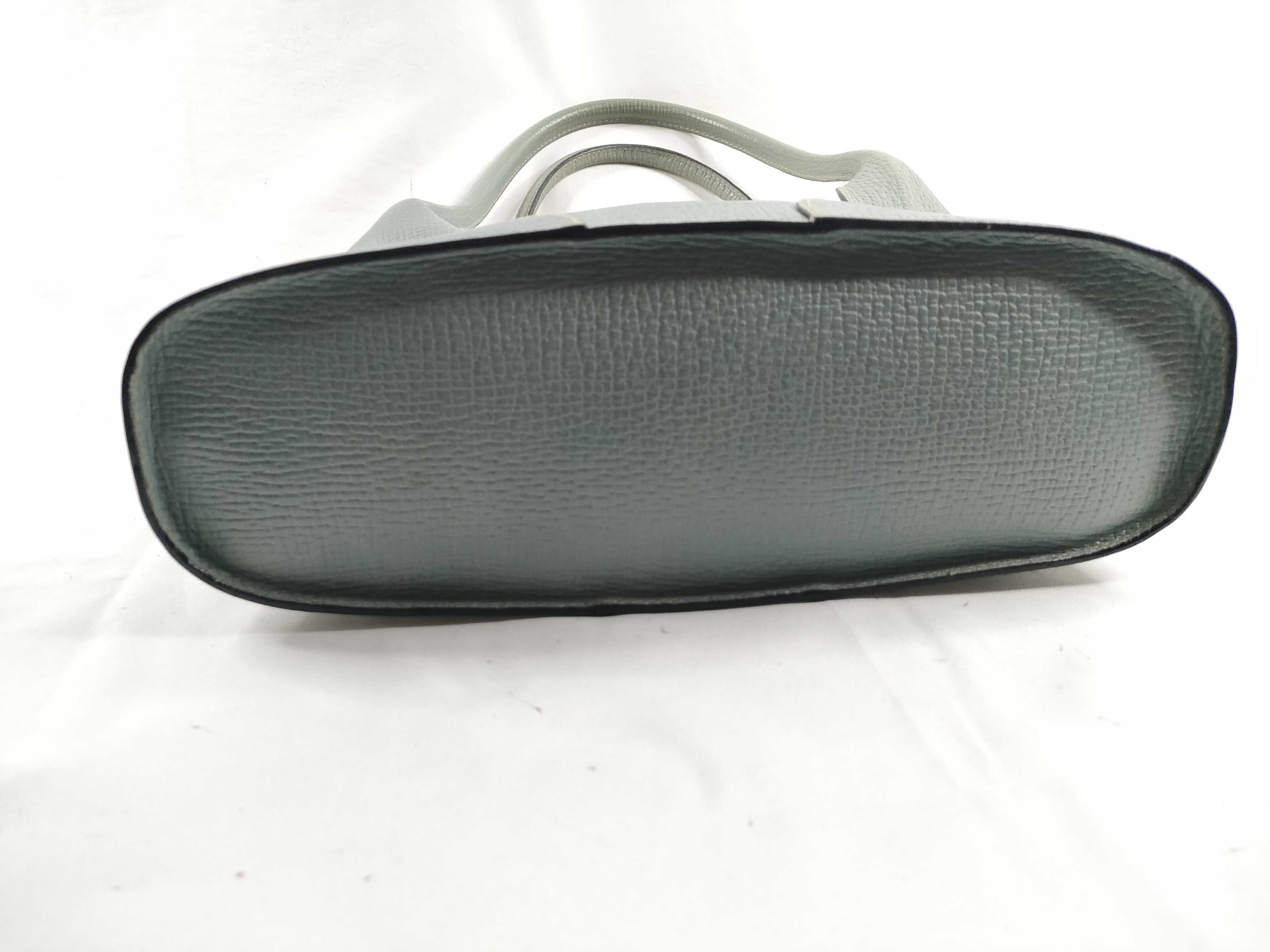 handbag, light blue leather handbag — view 4