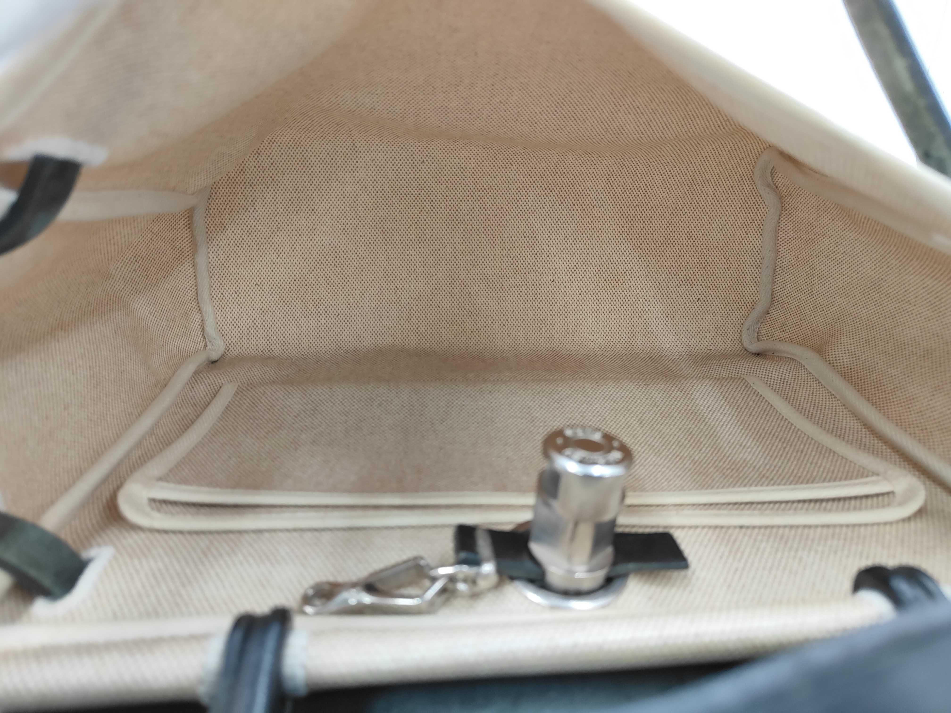 Herbag PM Toile H Natural x Black D Shoulder Bag — view 15