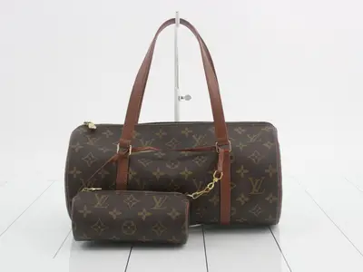 Monogram Papillon 30 handbag with pouch
