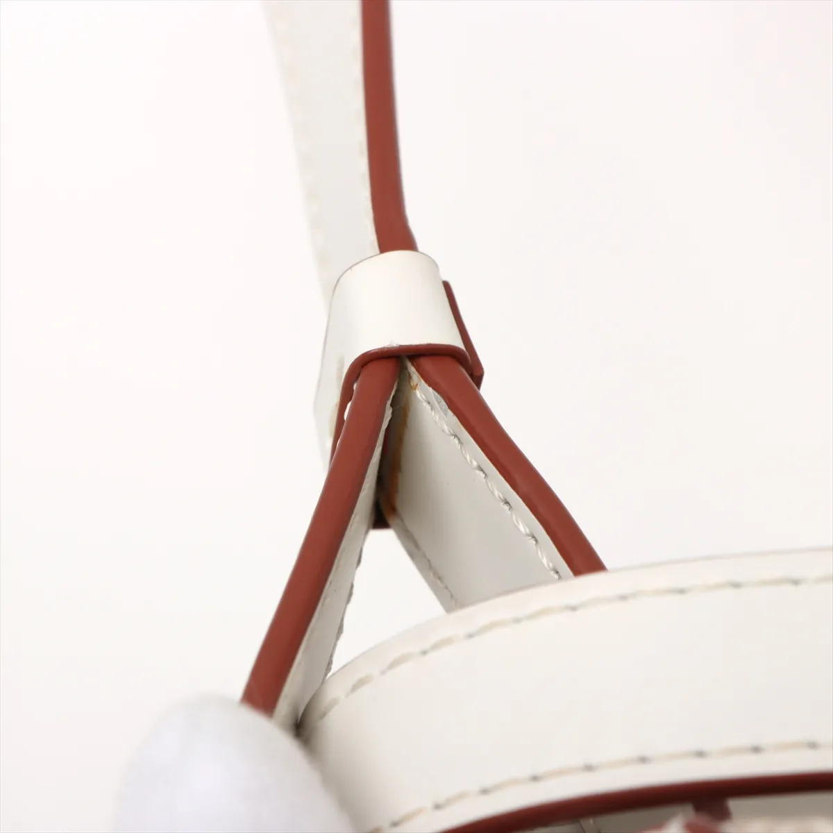 Anagram Balloon Bag Small Canvas x Leather 2WAY Shoulder Bag White — view 14