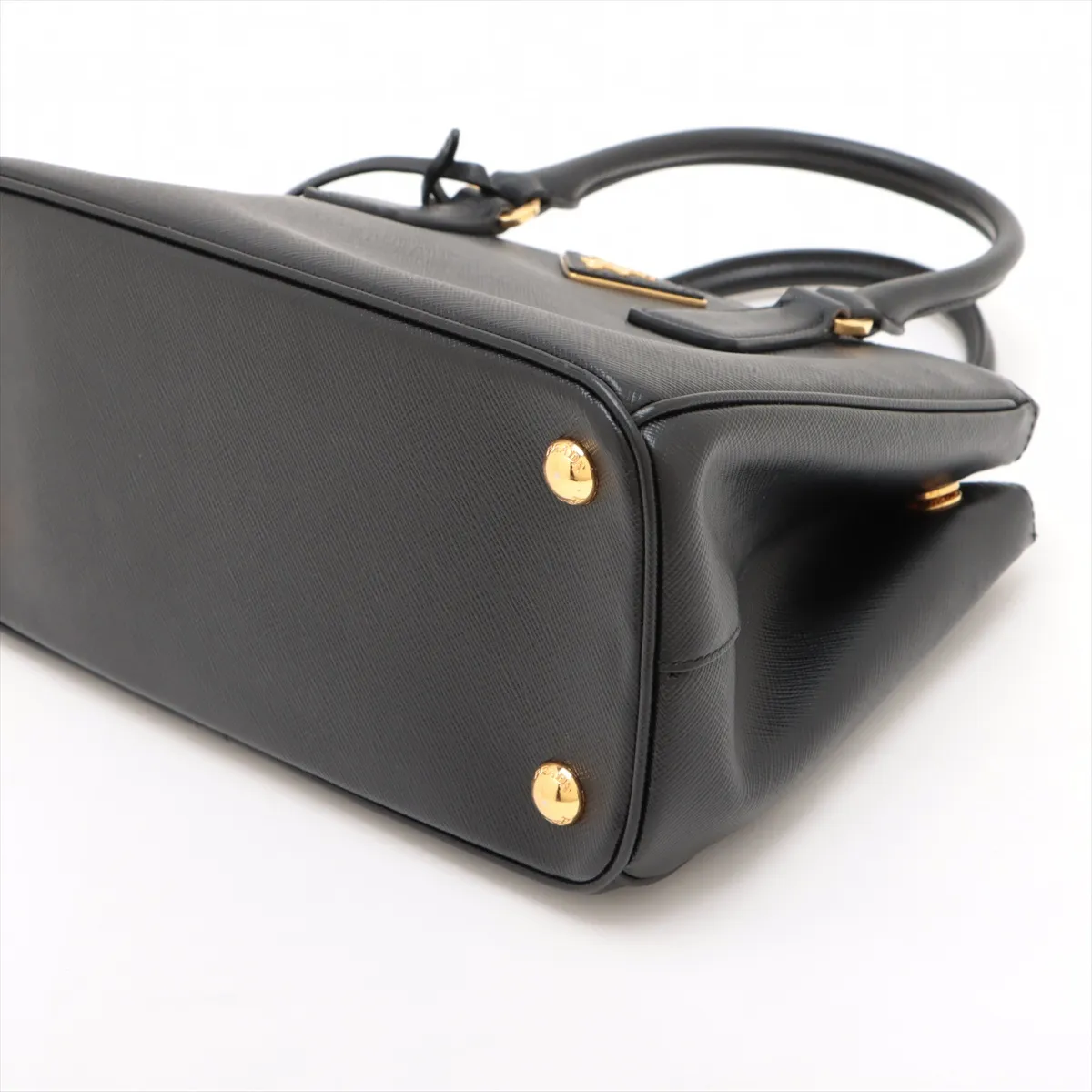 Saffiano Galleria Leather 2-Way Handbag, Black — view 3