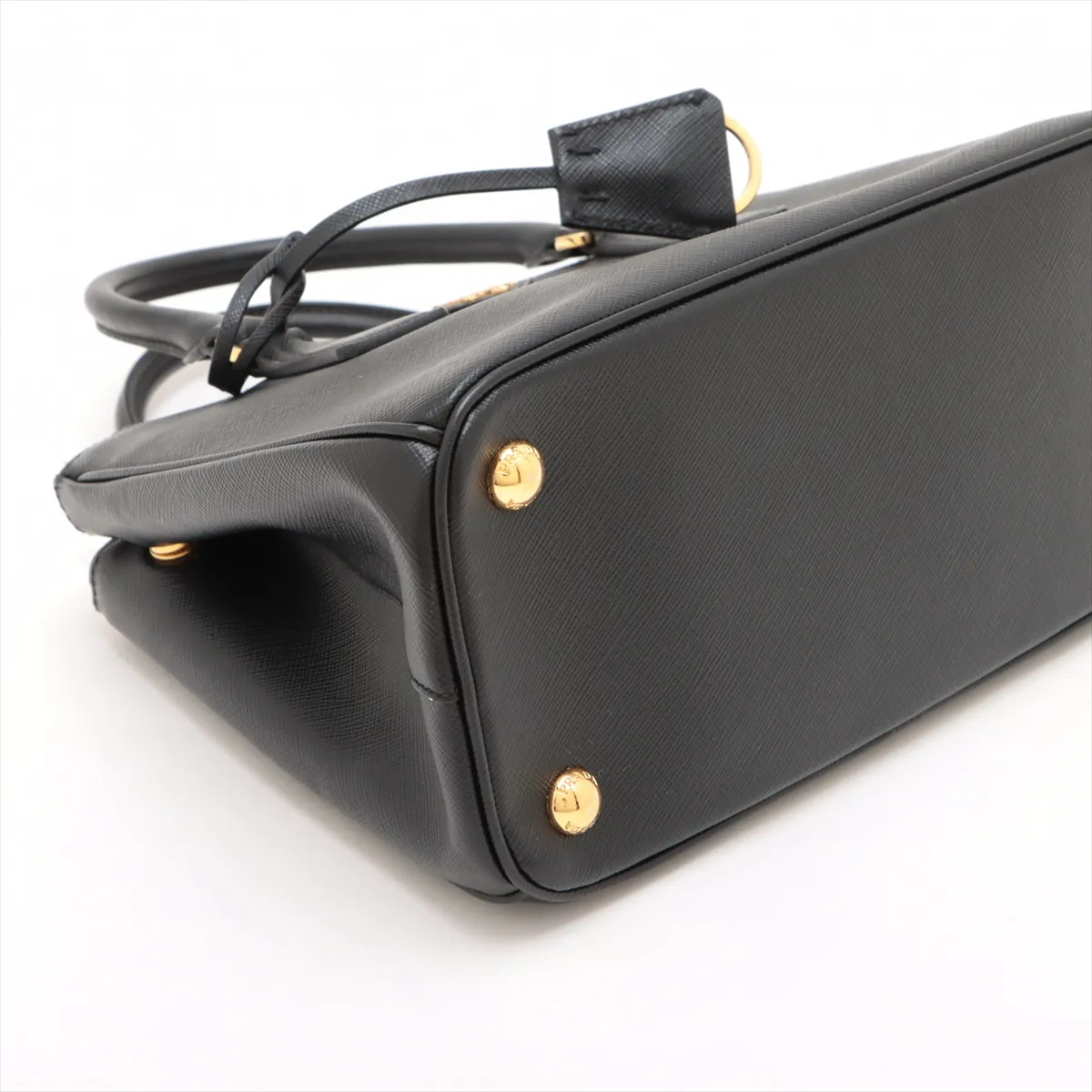 Saffiano Galleria Leather 2-Way Handbag, Black — view 4