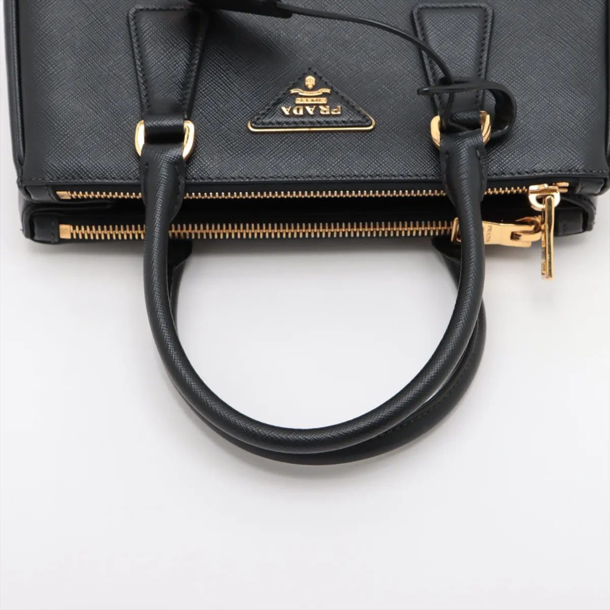 Saffiano Galleria Leather 2-Way Handbag, Black — view 5