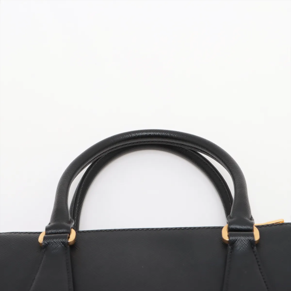 Saffiano Galleria Leather 2-Way Handbag, Black — view 6