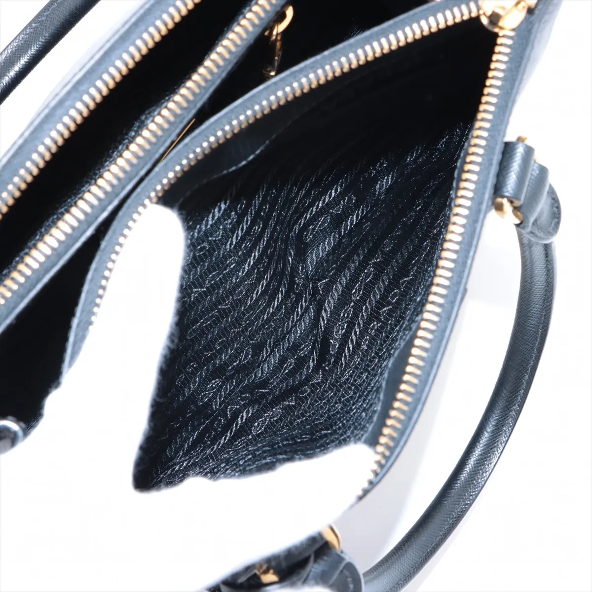 Saffiano Galleria Leather 2-Way Handbag, Black — view 10