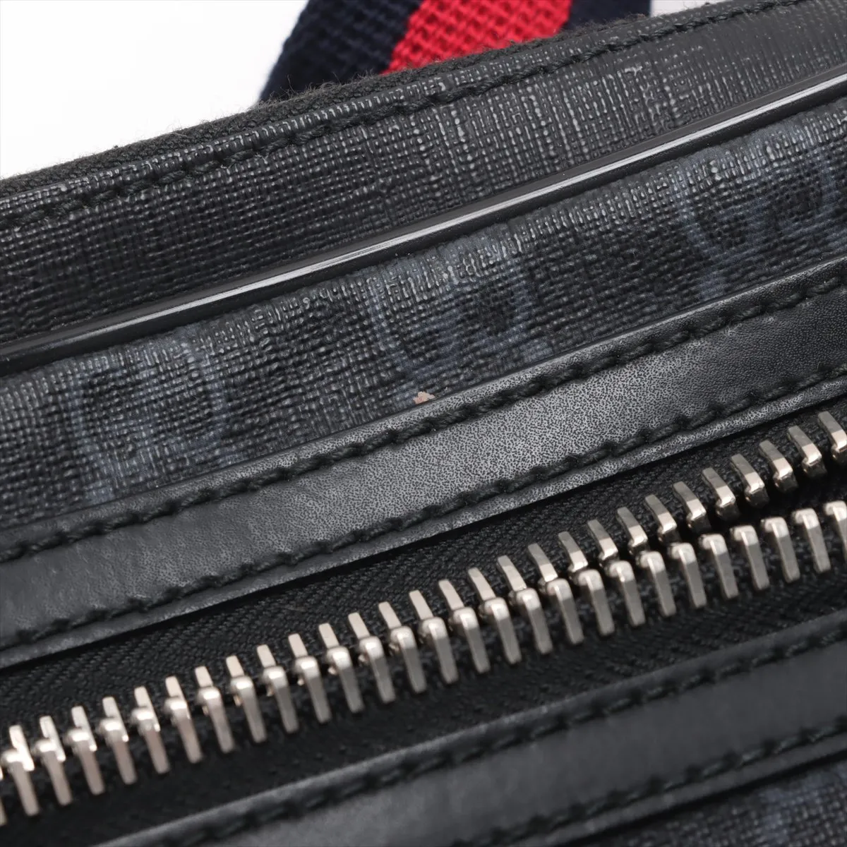GG Supreme PVC x Leather Waist Pouch Black 474293 — view 11