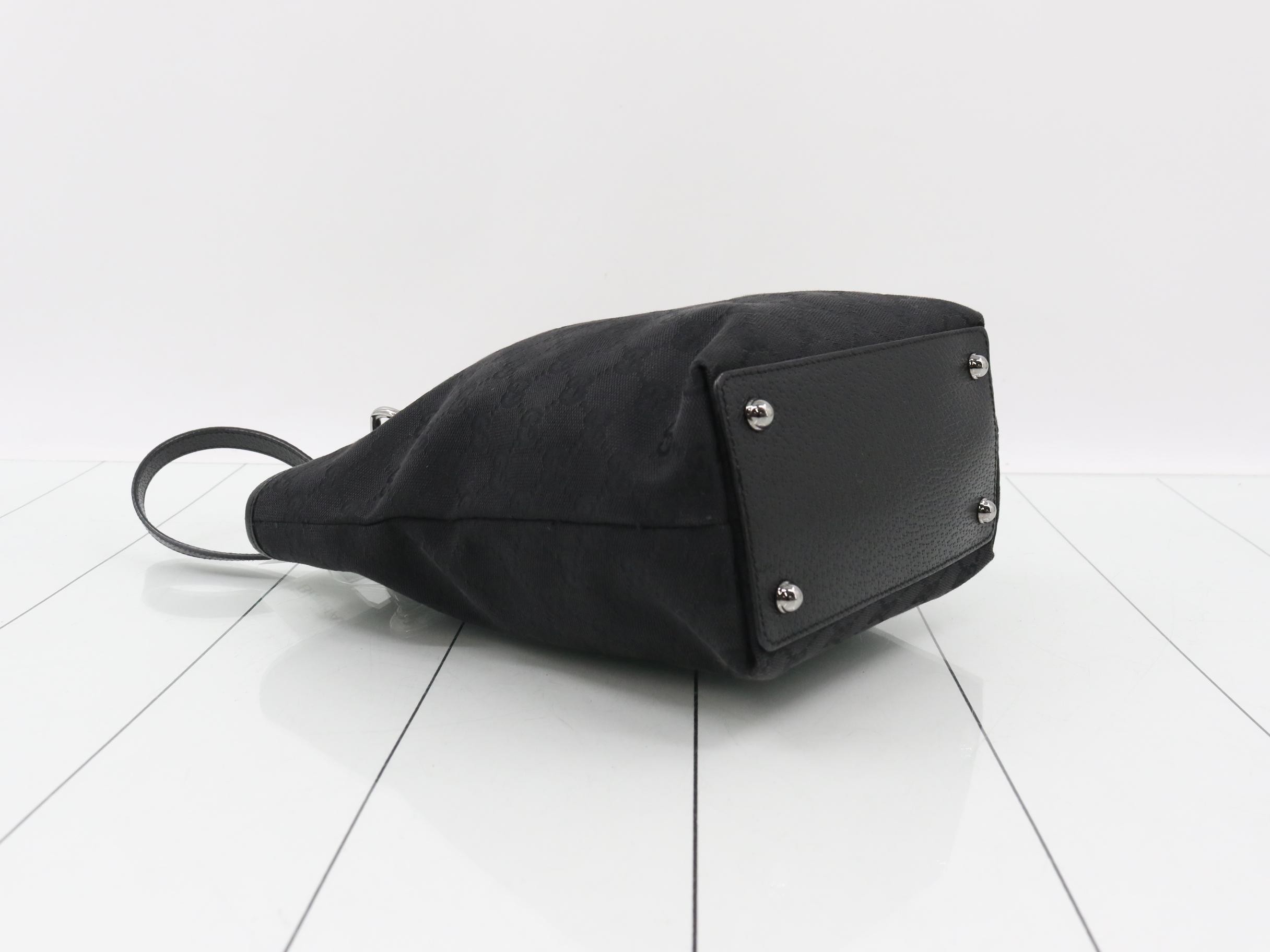 Canvas Shoulder Bag, Noir (Black), 120840, 00240 — view 5