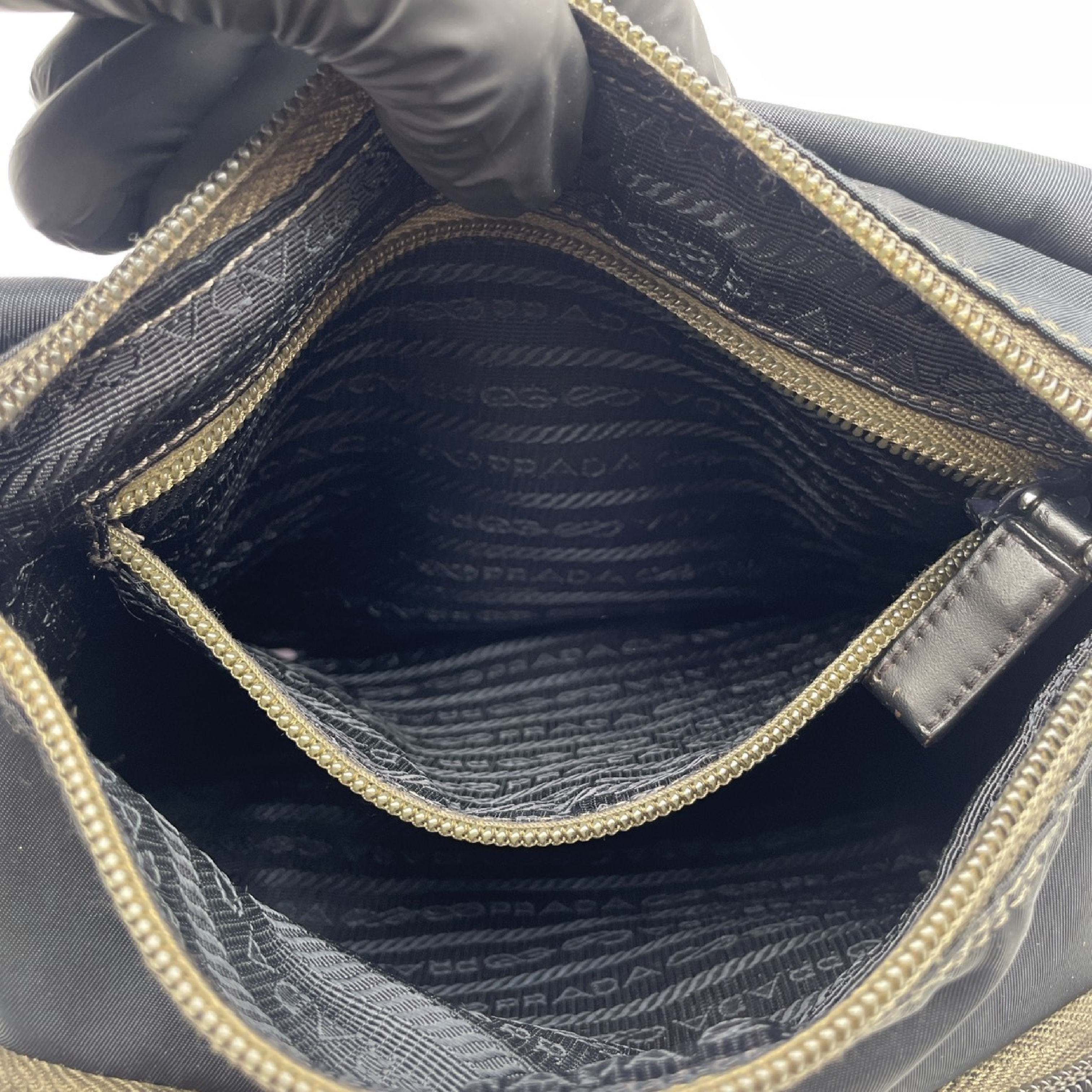 Nylon Triangle Logo Shoulder Bag — view 11