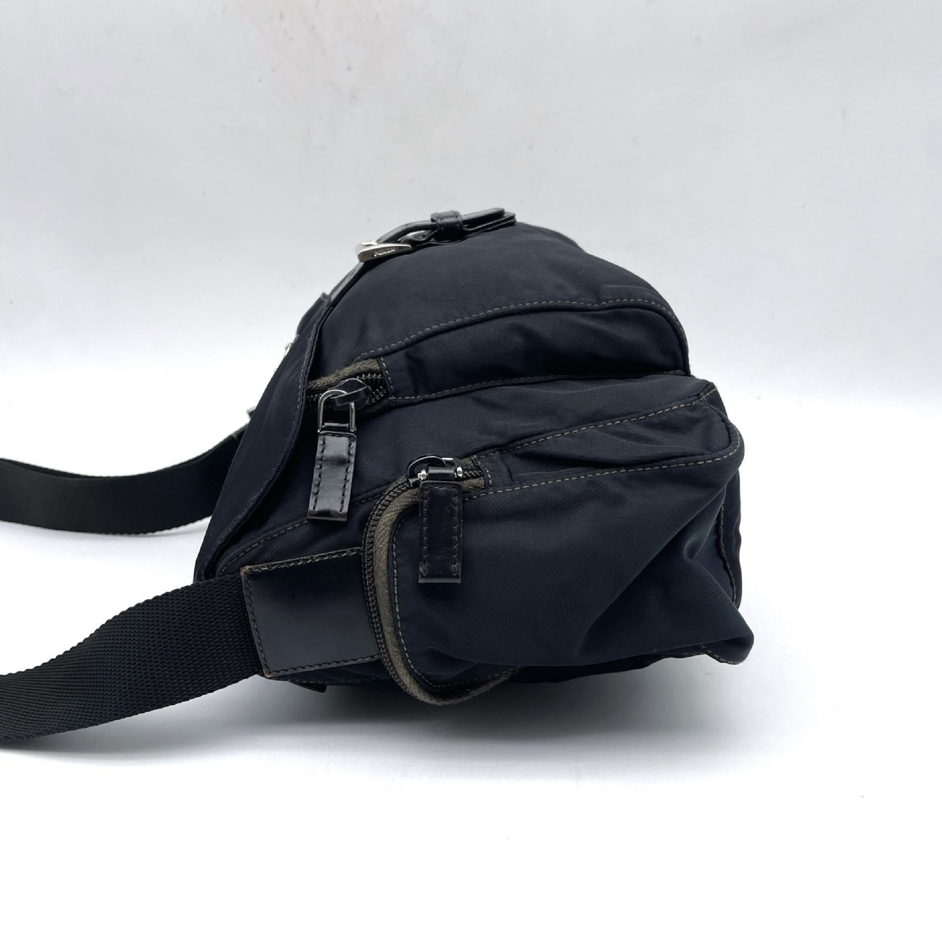 Nylon Triangle Logo Shoulder Bag — view 3