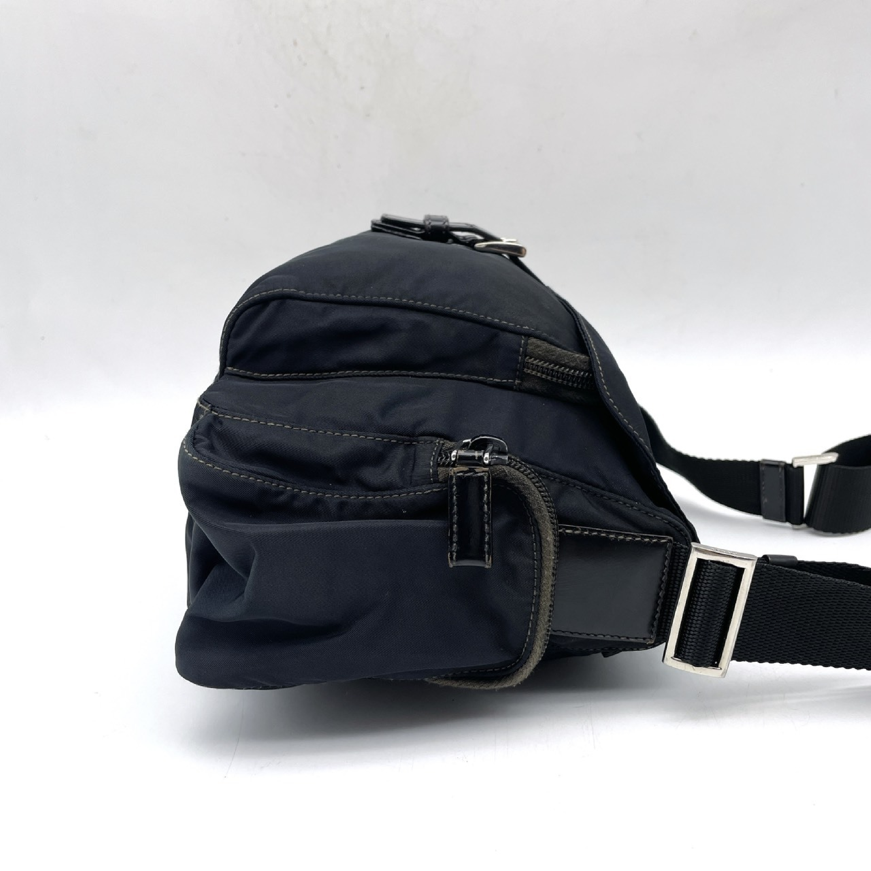 Nylon Triangle Logo Shoulder Bag — view 4