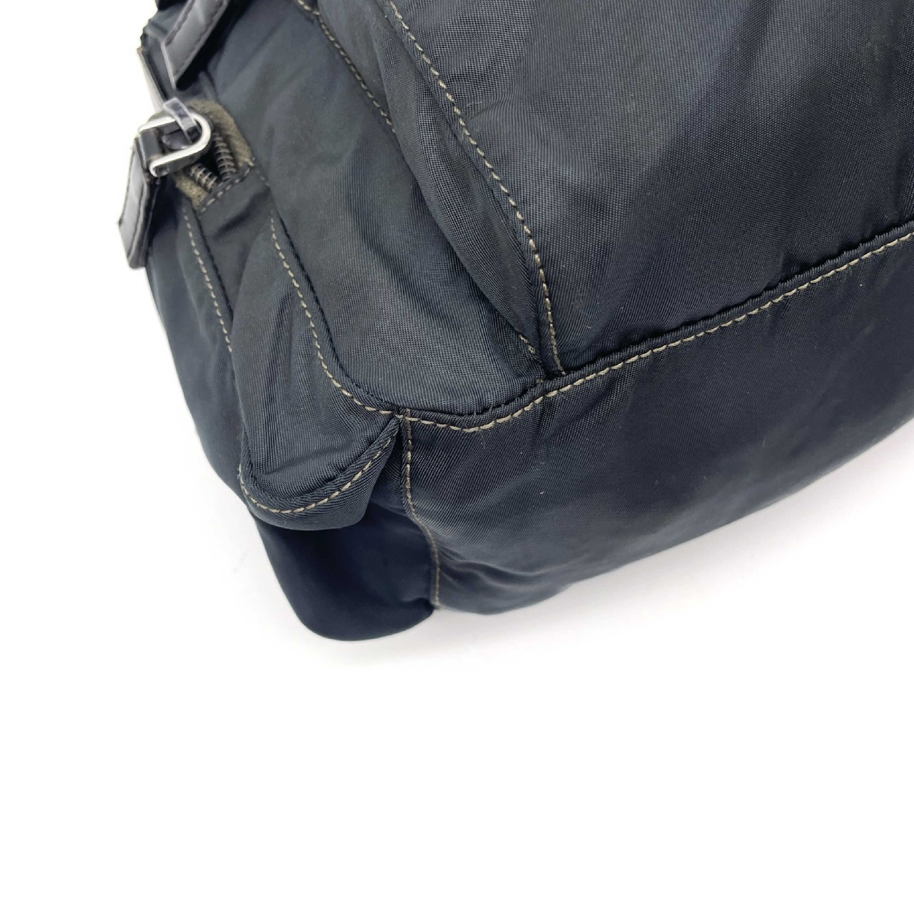 Nylon Triangle Logo Shoulder Bag — view 6